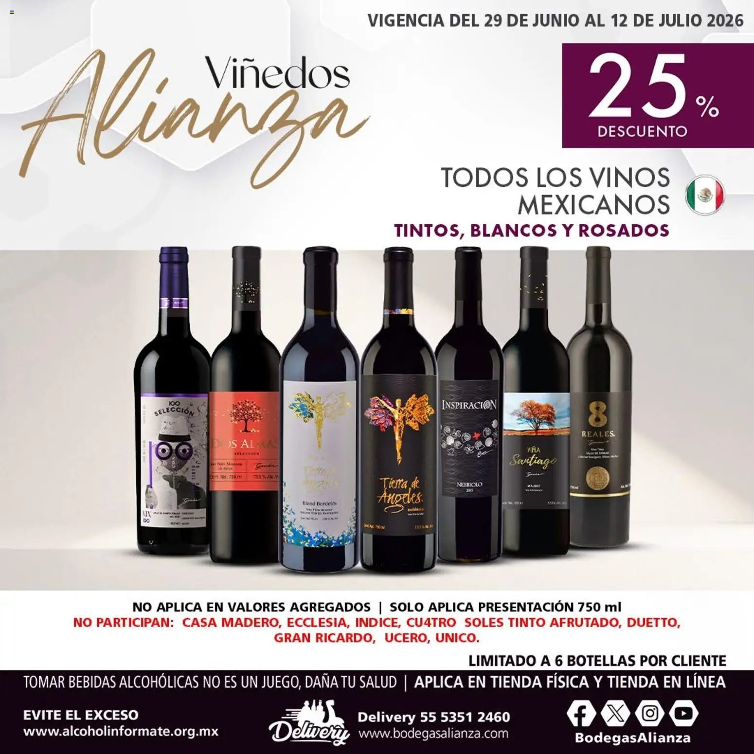 Bodegas Alianza oferta desde 29/06/2026 Bodegas Alianza catálogo Viñedos Alianza