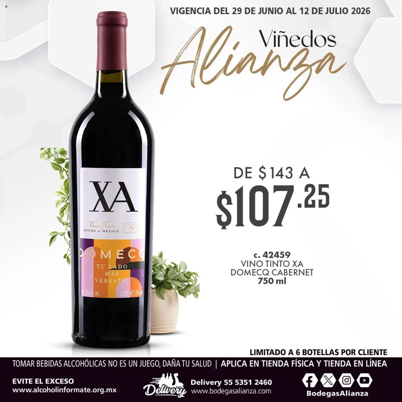 Bodegas Alianza oferta desde 29/06/2026 Bodegas Alianza catálogo Viñedos Alianza