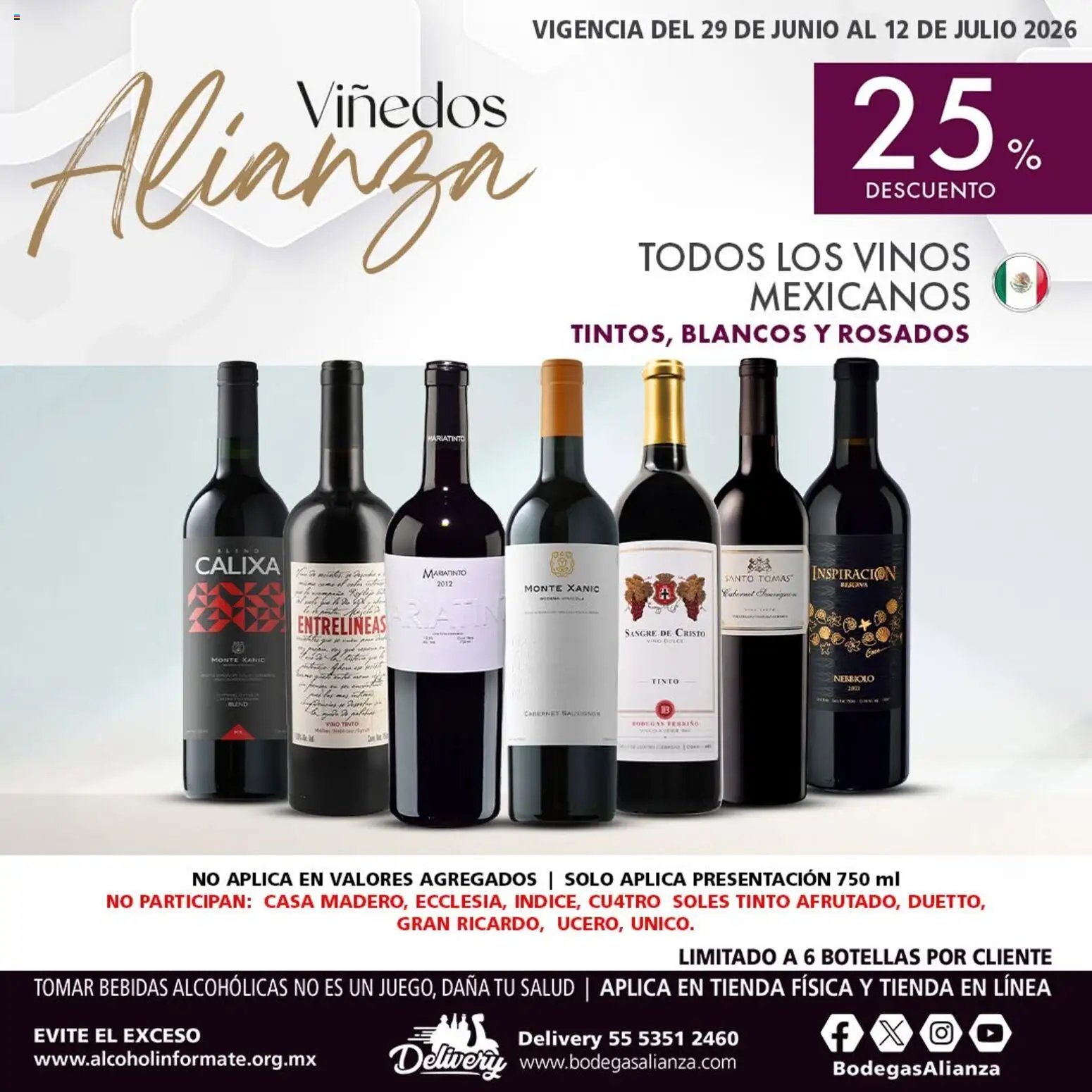 Bodegas Alianza oferta desde 29/06/2026 Bodegas Alianza catálogo Viñedos Alianza