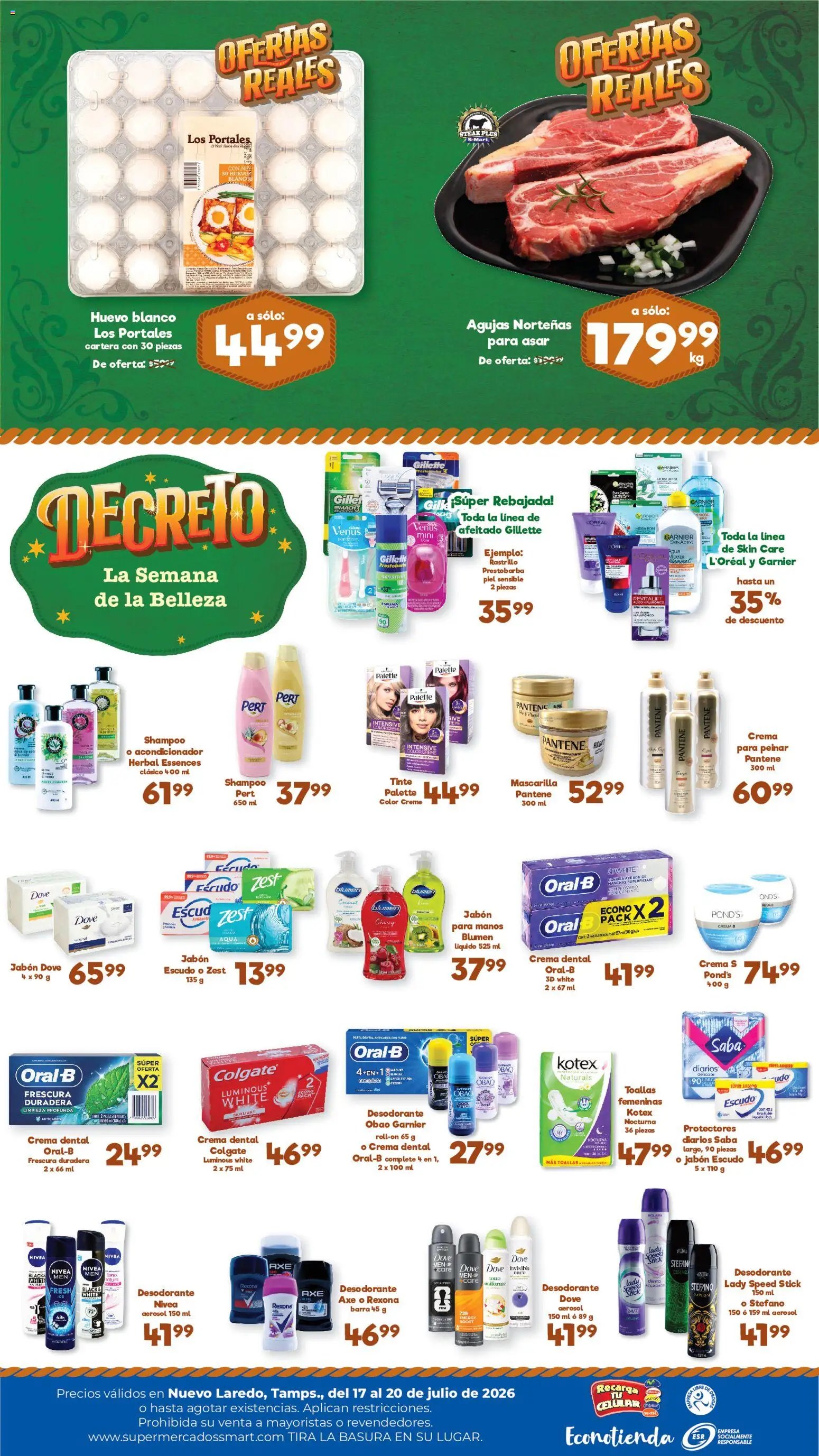 S-Mart oferta desde 17/07/2026 S-Mart folleto Ofertas de feria Nuevo Laredo