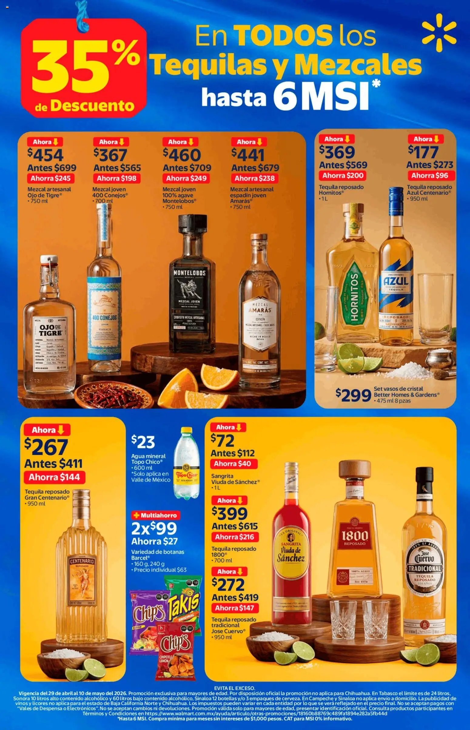 Walmart oferta desde 29/04/2026 Walmart folleto Vinos y licores con 35% de descuento (2026-04-29 - 2026-05-10)