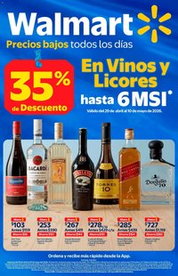 Walmart oferta desde 29/04/2026 Walmart folleto Vinos y licores con 35% de descuento (2026-04-29 - 2026-05-10)