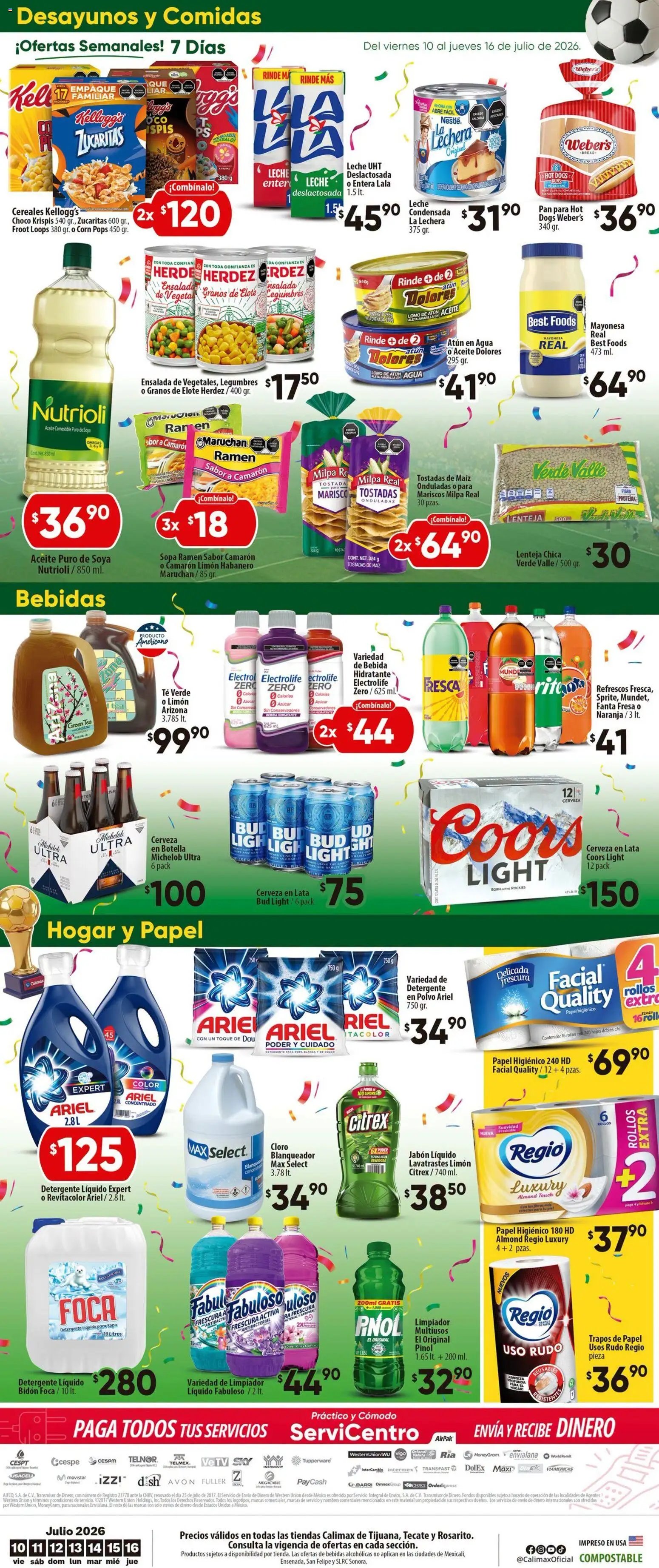 Calimax oferta desde 10/07/2026 Calimax folleto Rosarito