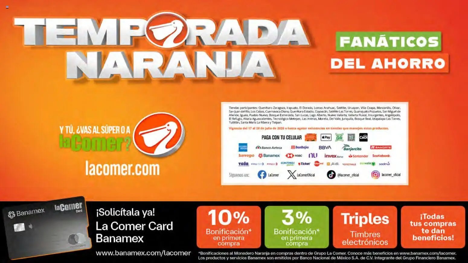 La Comer oferta desde 17/07/2026 La Comer folleto