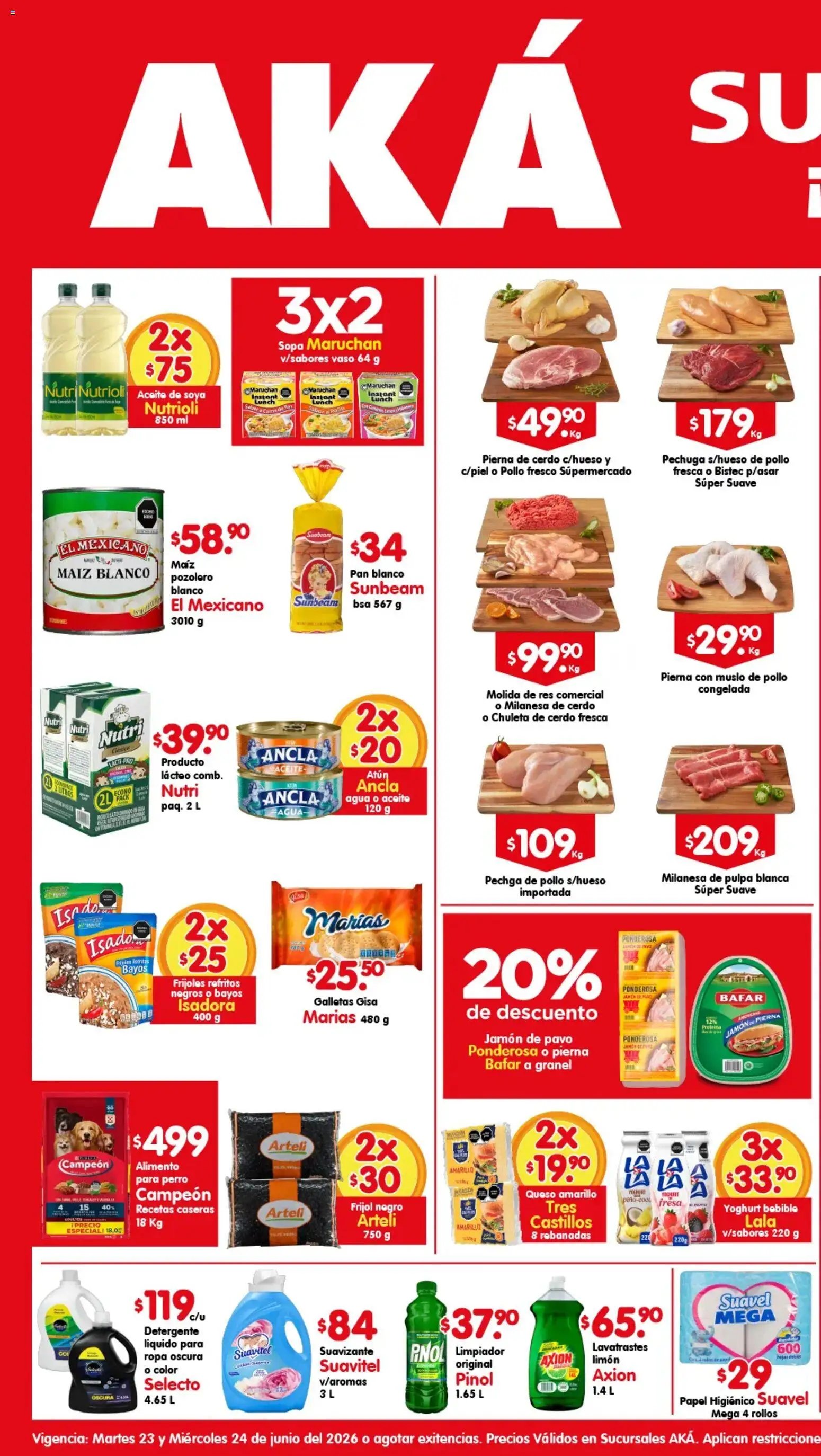 Arteli oferta desde 23/06/2026 Arteli folleto Aká Super Bodega