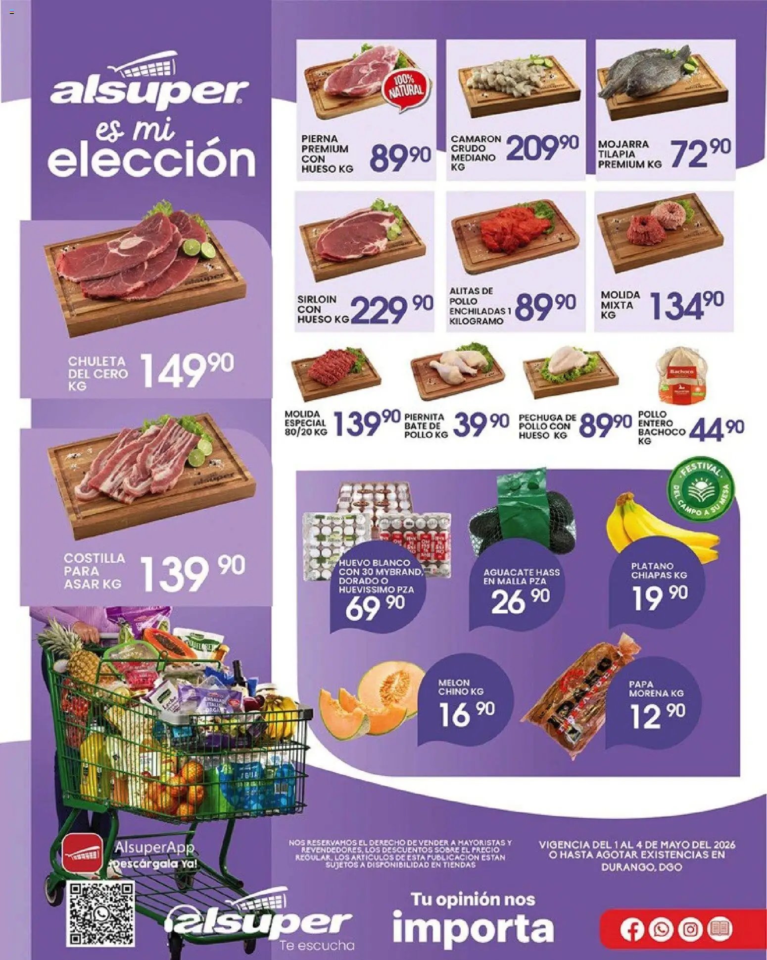 Alsuper oferta desde 01/05/2026 Alsuper folleto Durango (2026-05-01 - 2026-05-04)