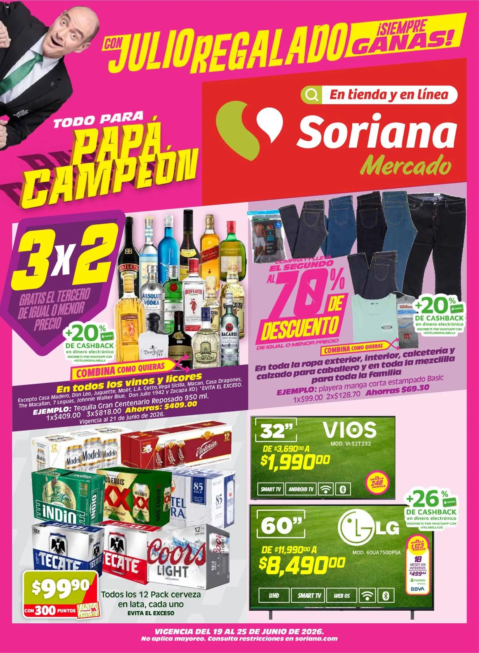 Soriana oferta desde 19/06/2026 Soriana Julio Regalado Mercado Nacional