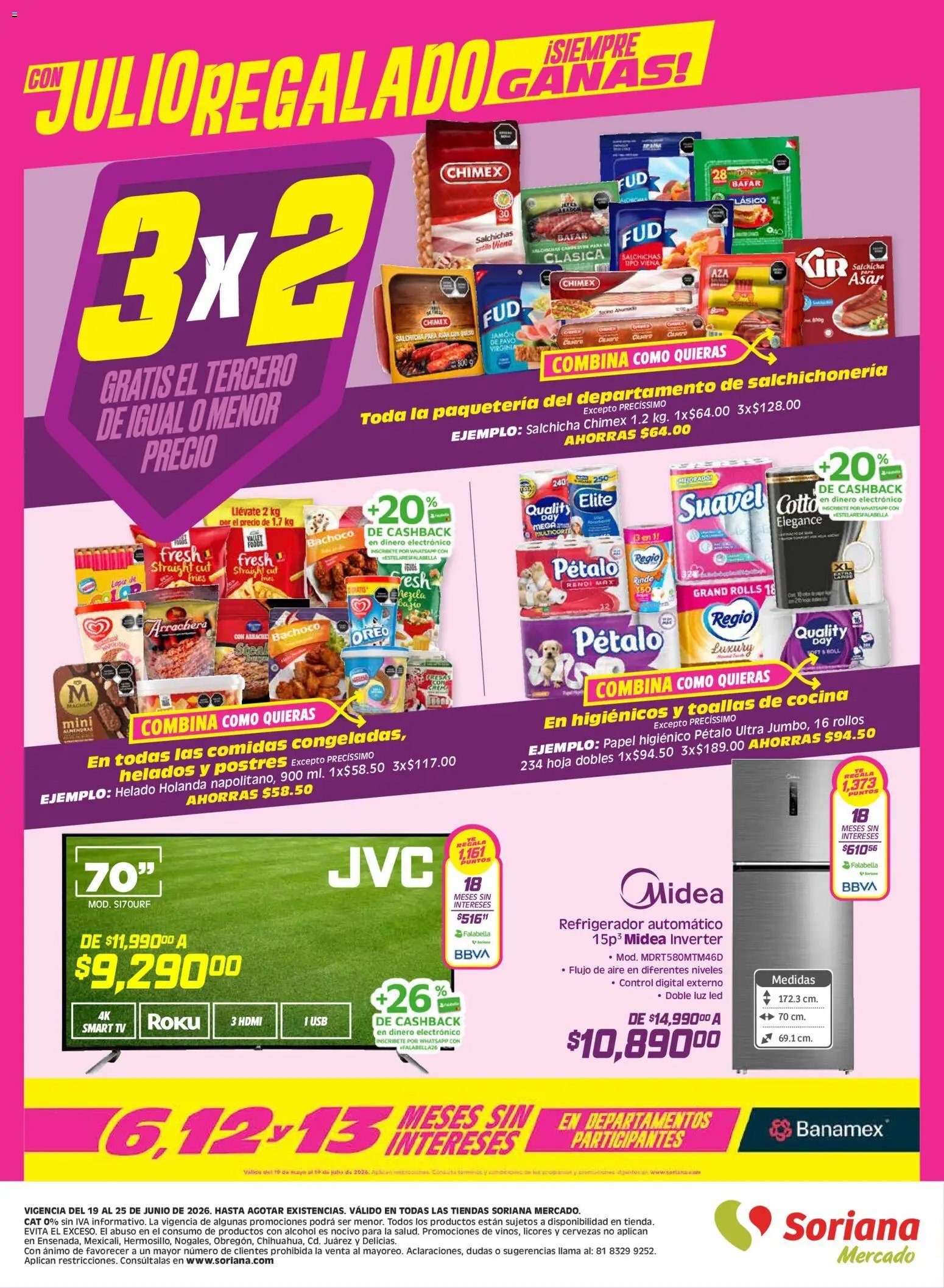 Soriana oferta desde 19/06/2026 Soriana Julio Regalado Mercado Nacional