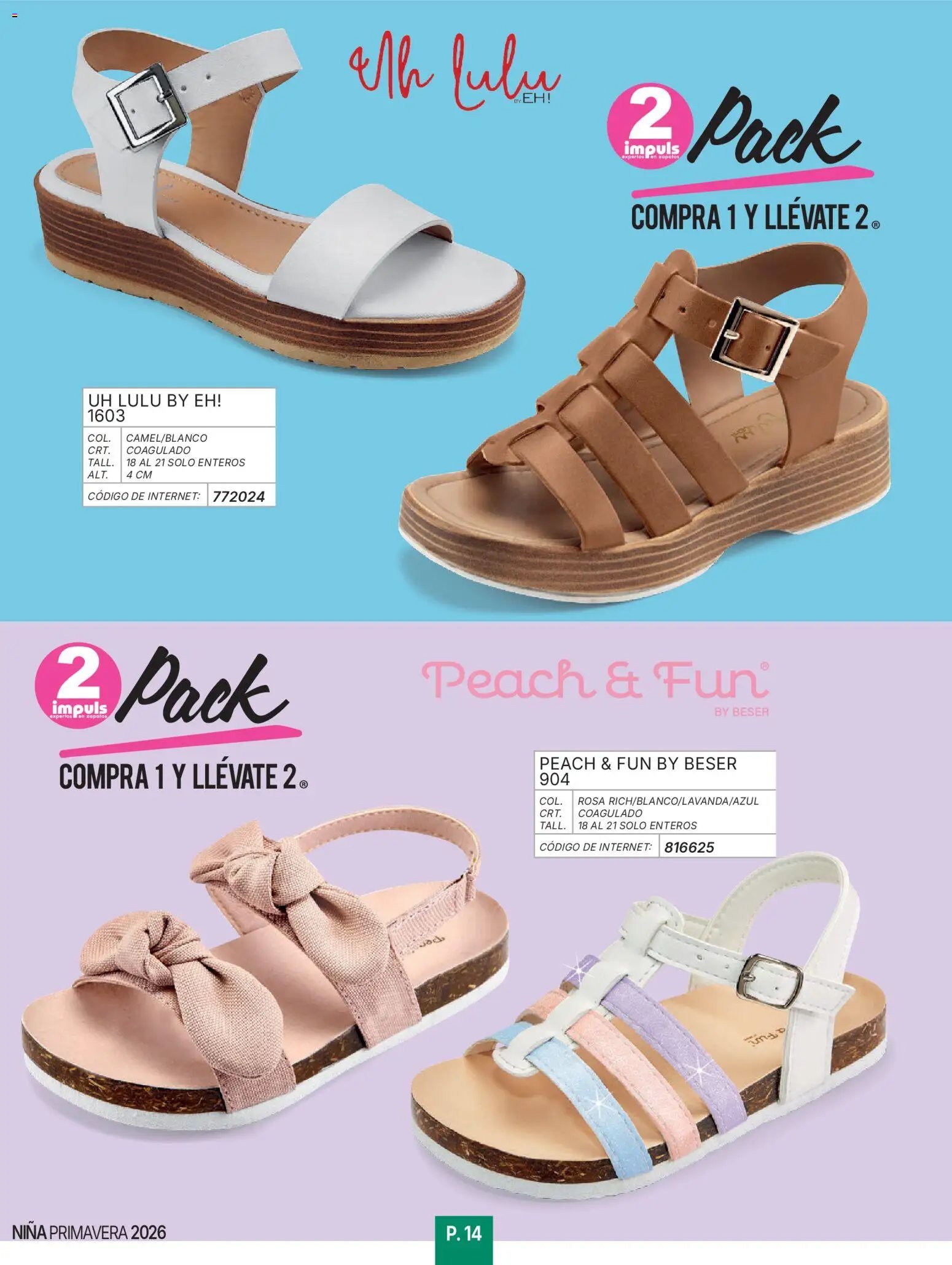 Impuls oferta desde 01/01/2026 Catálogo Niña 