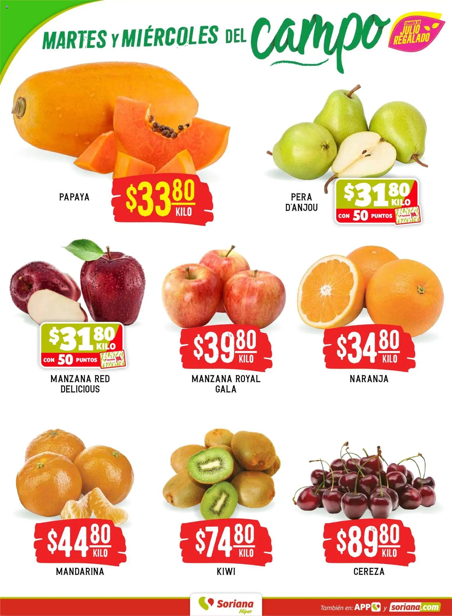 Soriana oferta desde 14/07/2026 Soriana Martes y Miércoles del Campo Híper: Nuevo León, Ciudad Victoria y Tampico