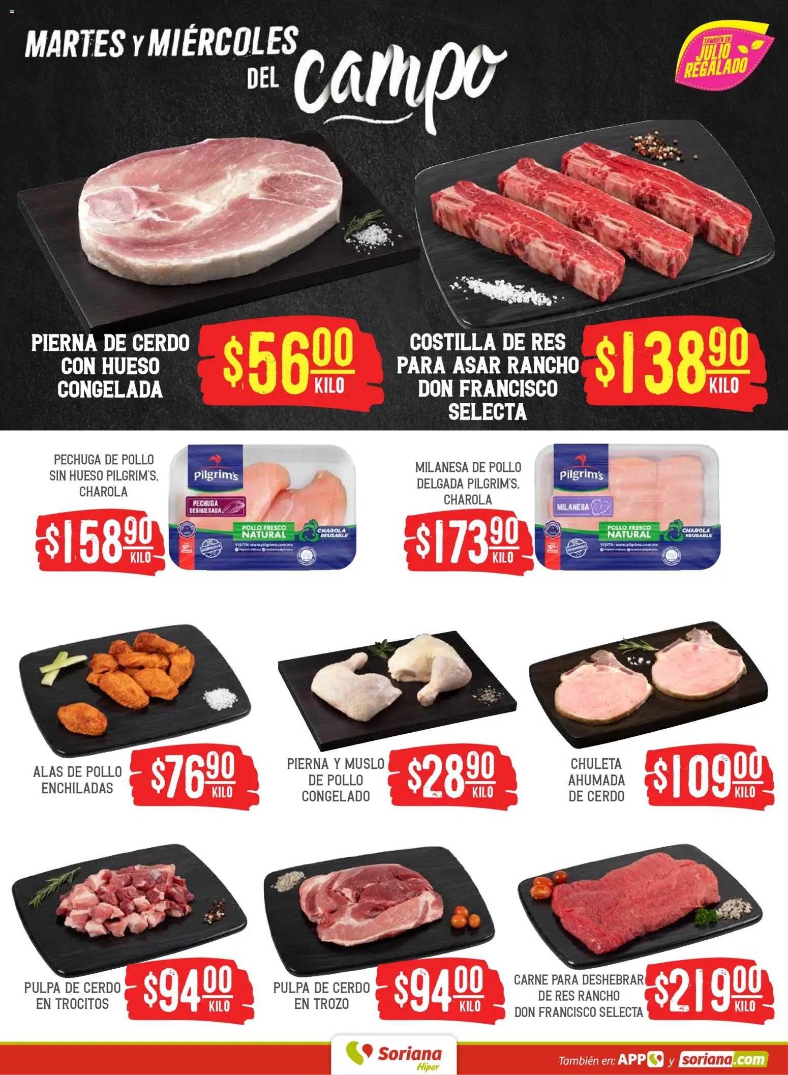 Soriana oferta desde 14/07/2026 Soriana Martes y Miércoles del Campo Híper: Nuevo León, Ciudad Victoria y Tampico