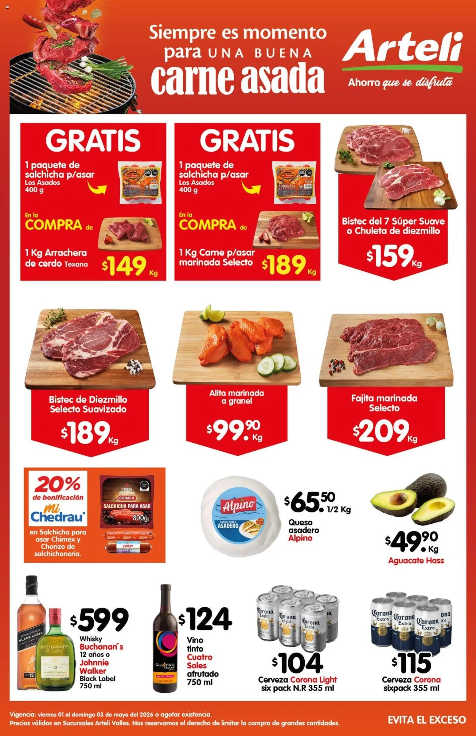 Arteli oferta desde 01/05/2026 Arteli folleto Carne Valles (2026-05-01 - 2026-05-03)