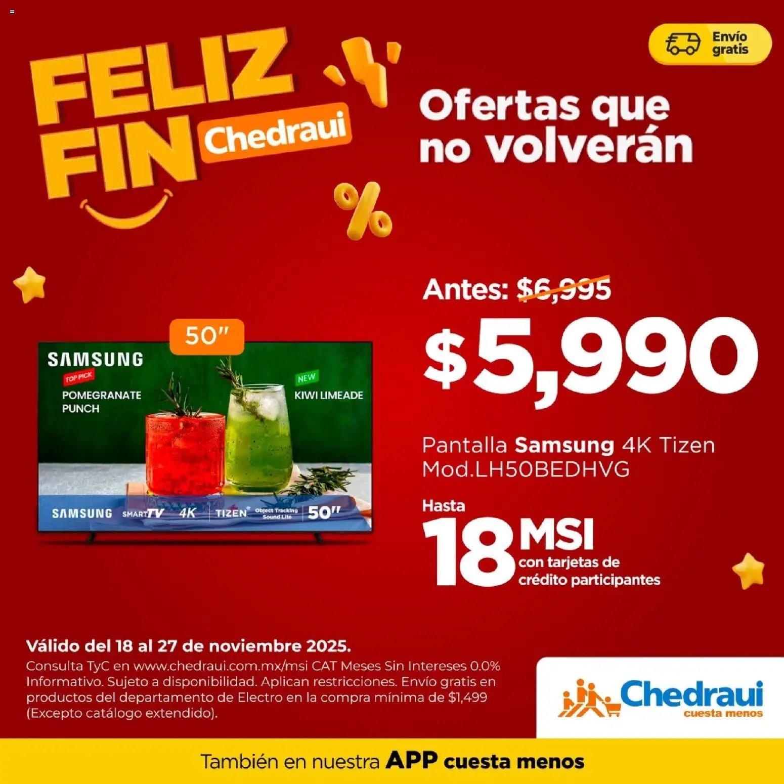Chedraui oferta desde 18/11/2025 Buen Fin  (2025-11-18 - 2025-11-27)