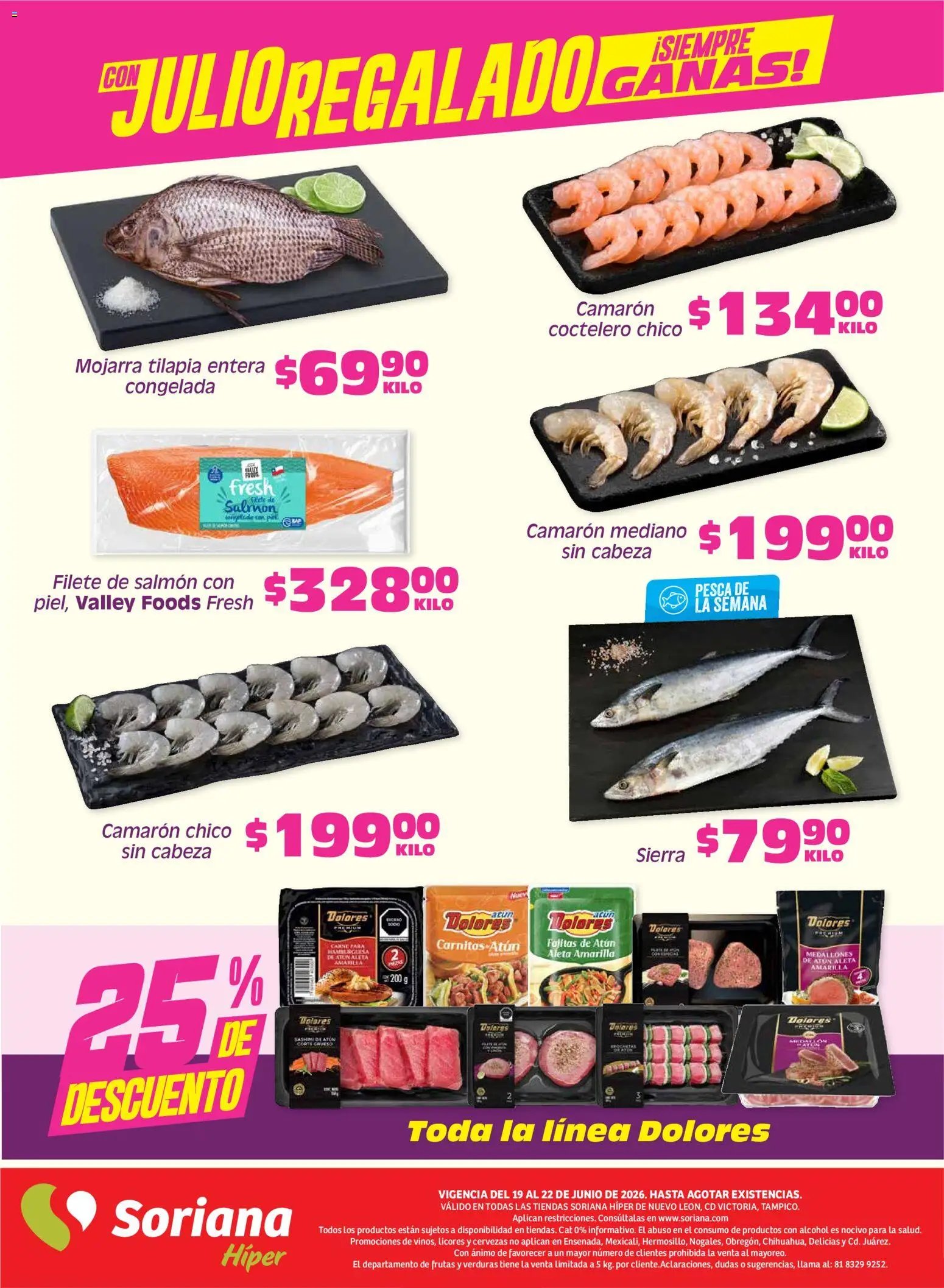 Soriana oferta desde 19/06/2026 Soriana Fin de Semana Híper: Nuevo León, Ciudad Victoria y Tampico