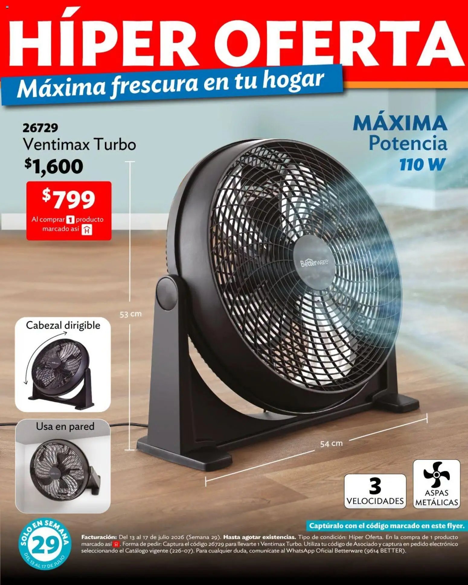Betterware oferta desde 13/07/2026 Betterware catálogo Verano de ofertas