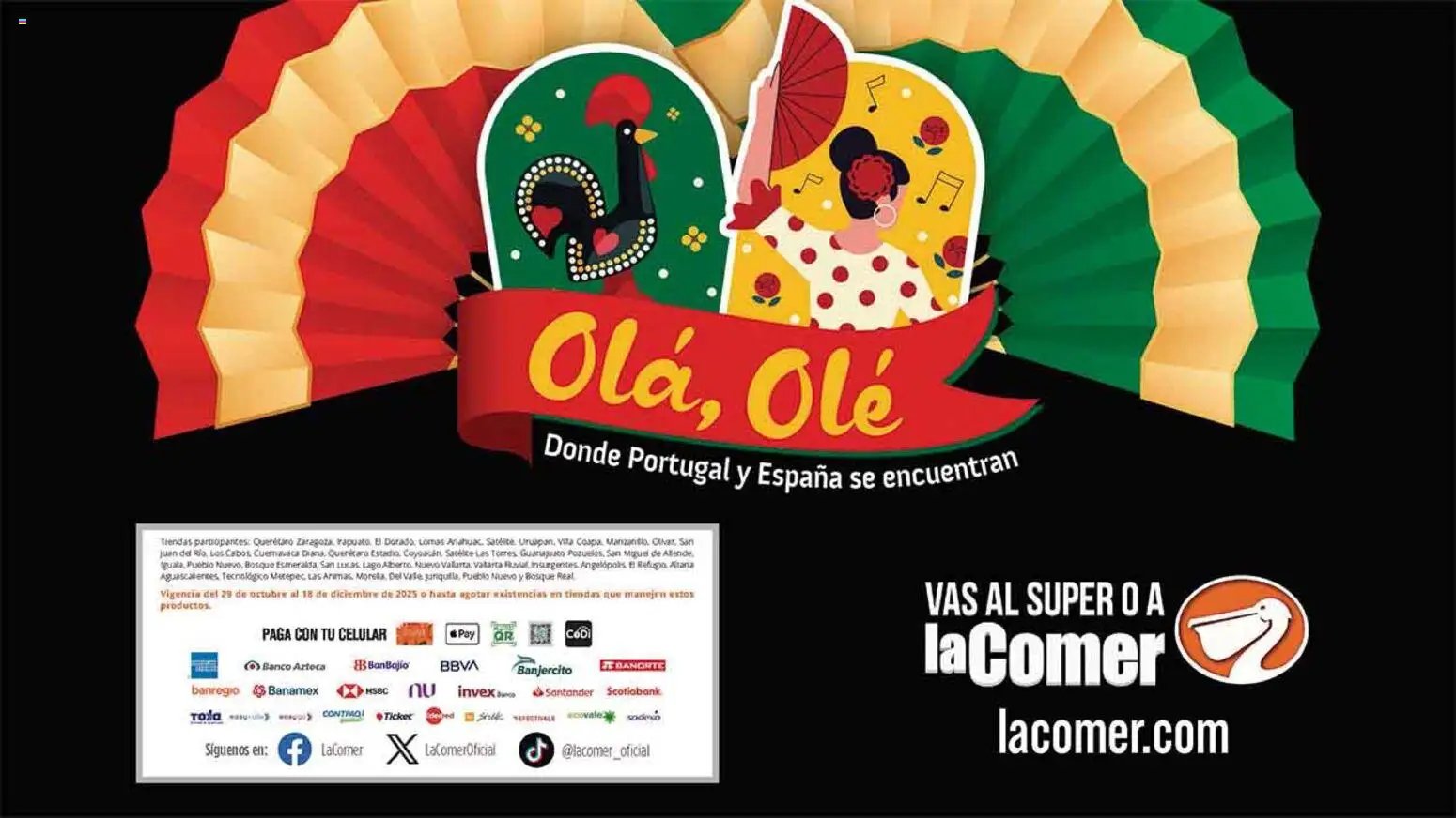La Comer oferta desde 29/10/2025 Folleto Olá, Olé (2025-10-29 - 2025-12-18)