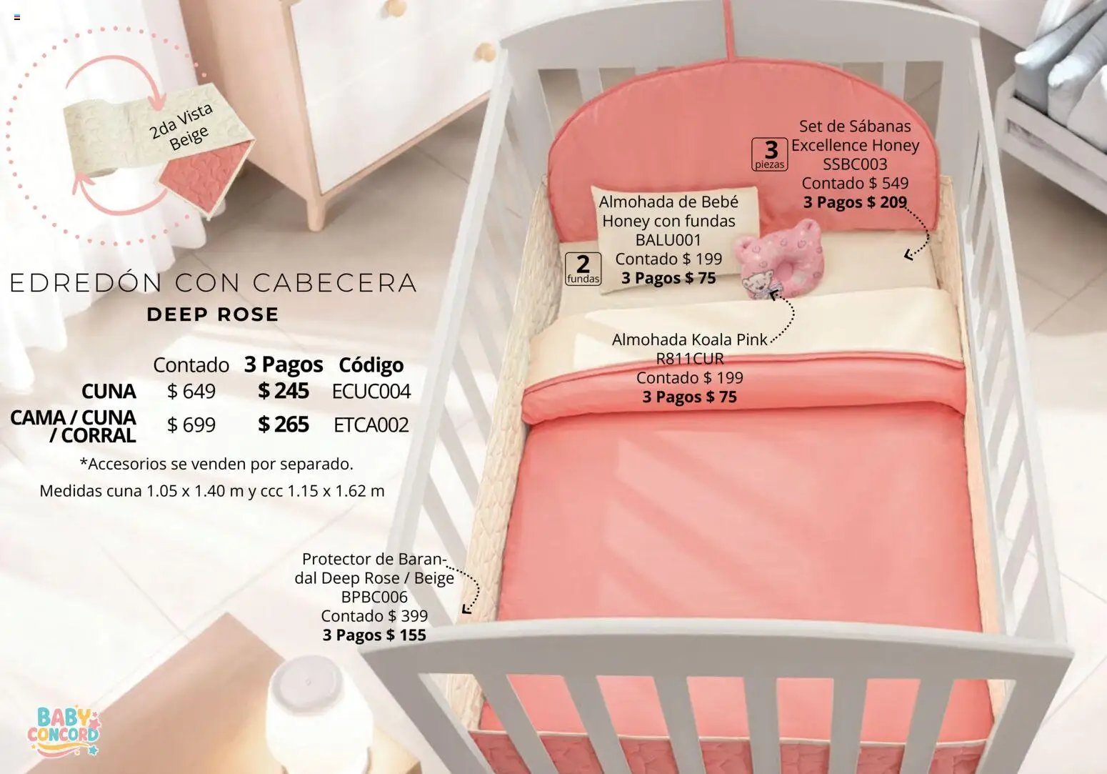 Colchas Concord oferta desde 01/05/2026 Colchas Concord catálogo Baby