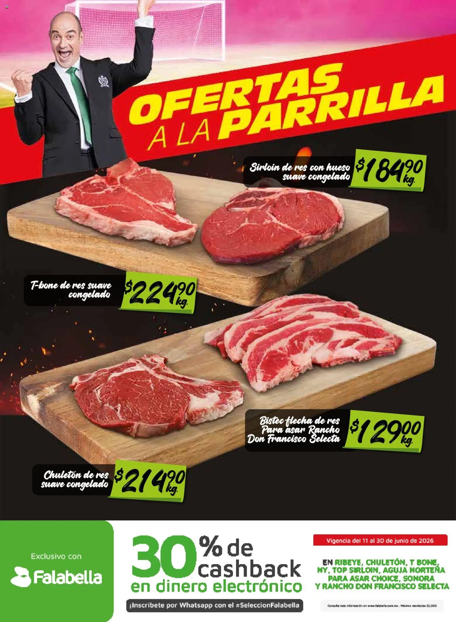 Soriana oferta desde 26/06/2026 Soriana Fin de Semana Mercado: Ags, Nay, Jal, Qro, Col, Mich, Gto, Hgo, Tlax, Mor, Pue, Gro, Oax, Edo. de Mex, CDMX, Zac y SLP