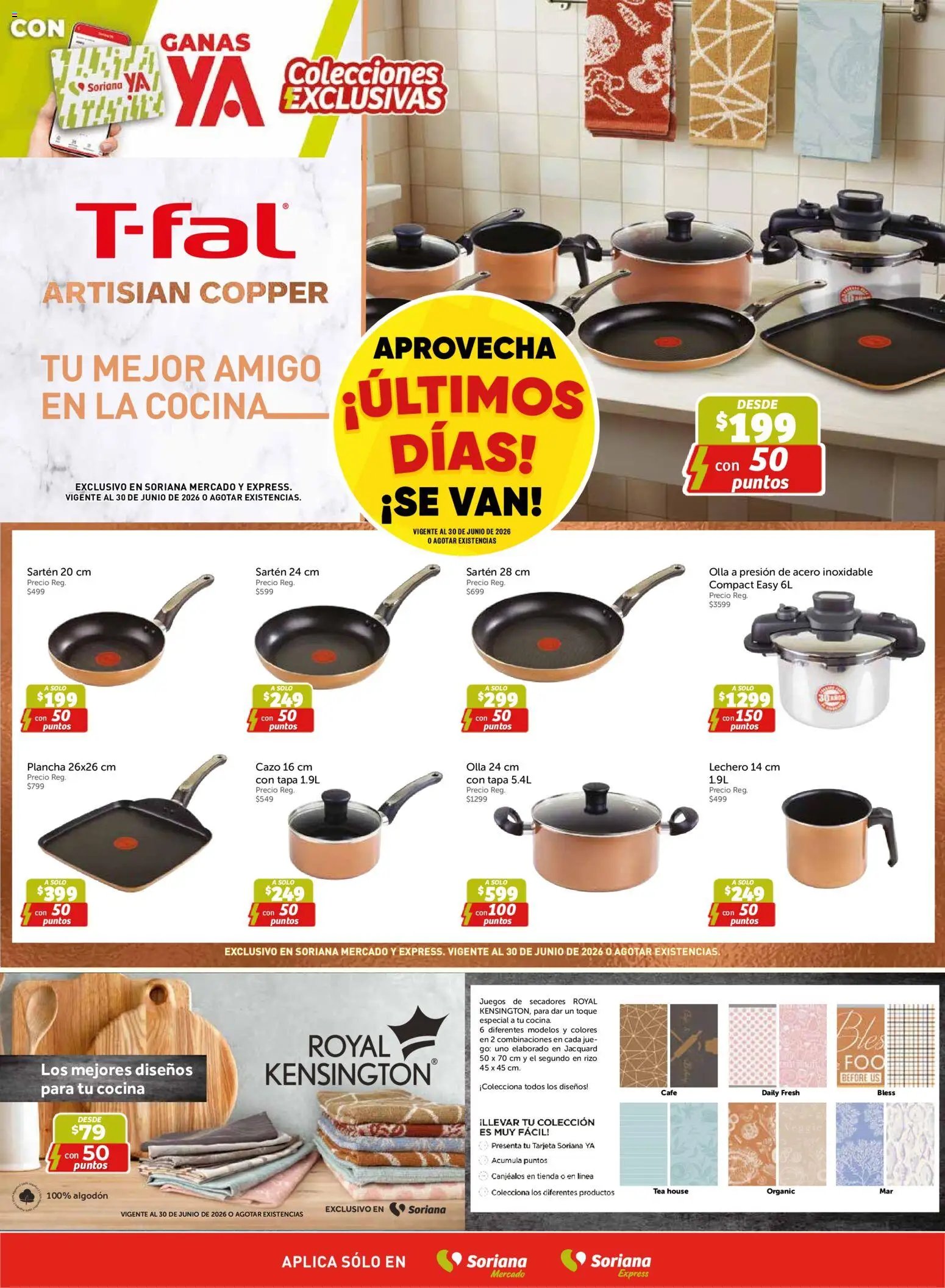 Soriana oferta desde 26/06/2026 Soriana Fin de Semana Mercado: Ags, Nay, Jal, Qro, Col, Mich, Gto, Hgo, Tlax, Mor, Pue, Gro, Oax, Edo. de Mex, CDMX, Zac y SLP