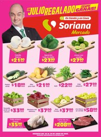 Soriana oferta desde 26/06/2026 Soriana Fin de Semana Mercado: Ags, Nay, Jal, Qro, Col, Mich, Gto, Hgo, Tlax, Mor, Pue, Gro, Oax, Edo. de Mex, CDMX, Zac y SLP
