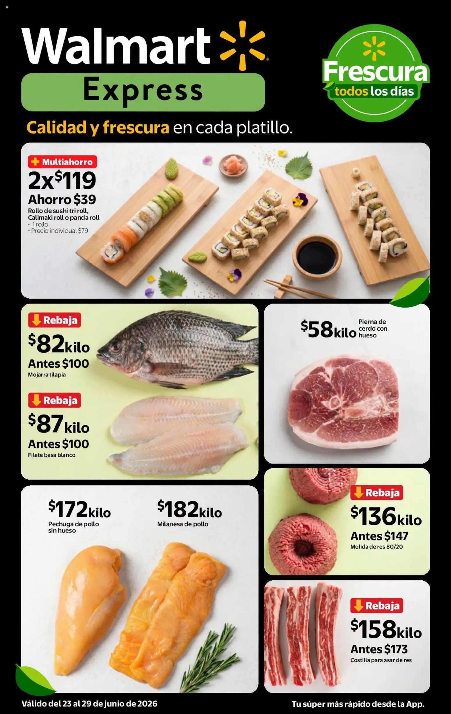 Walmart Express oferta desde 23/06/2026 Walmart Express folleto Calidad a precios bajos