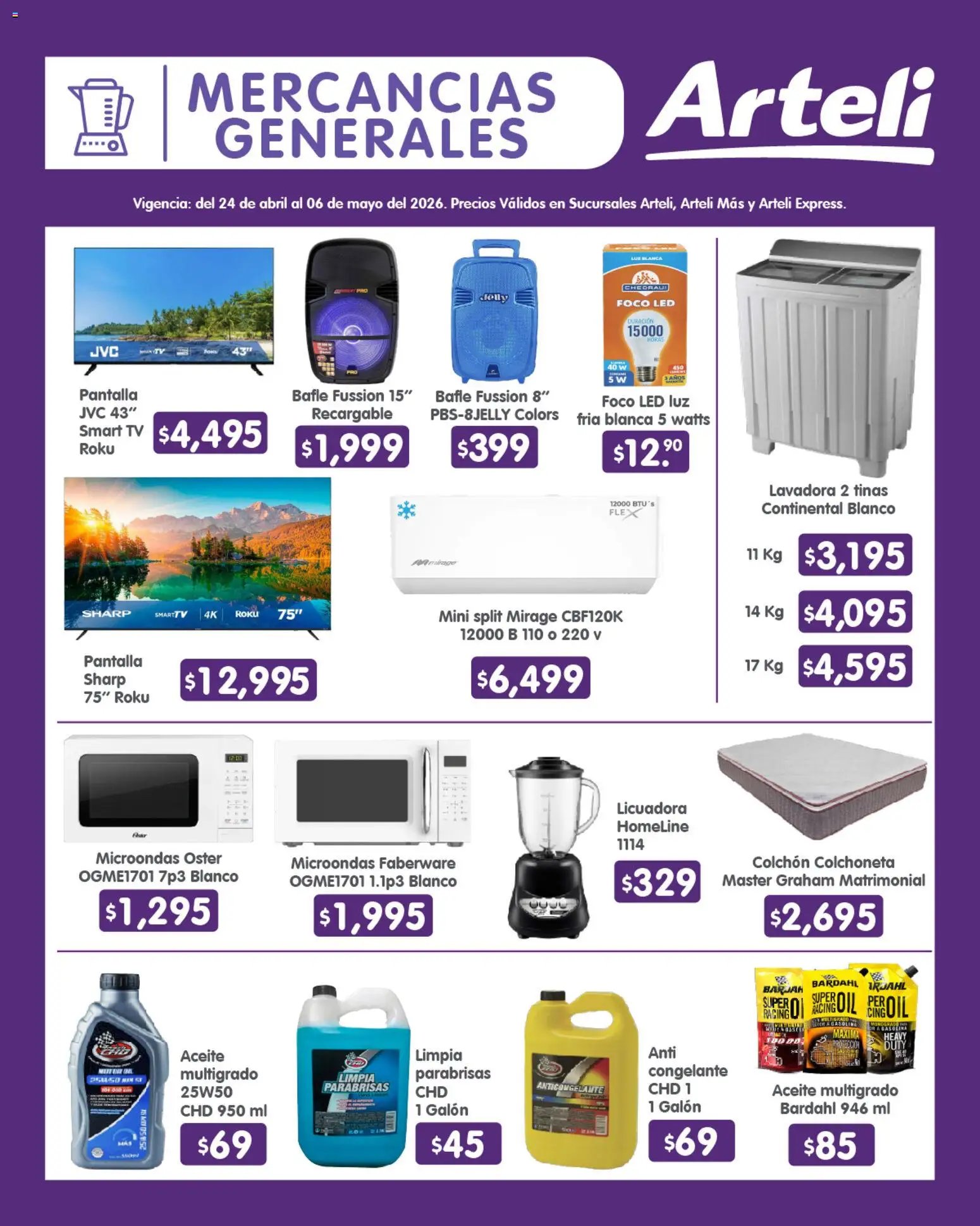 Arteli oferta desde 24/04/2026 Arteli folleto Quincenal (2026-04-24 - 2026-05-06)
