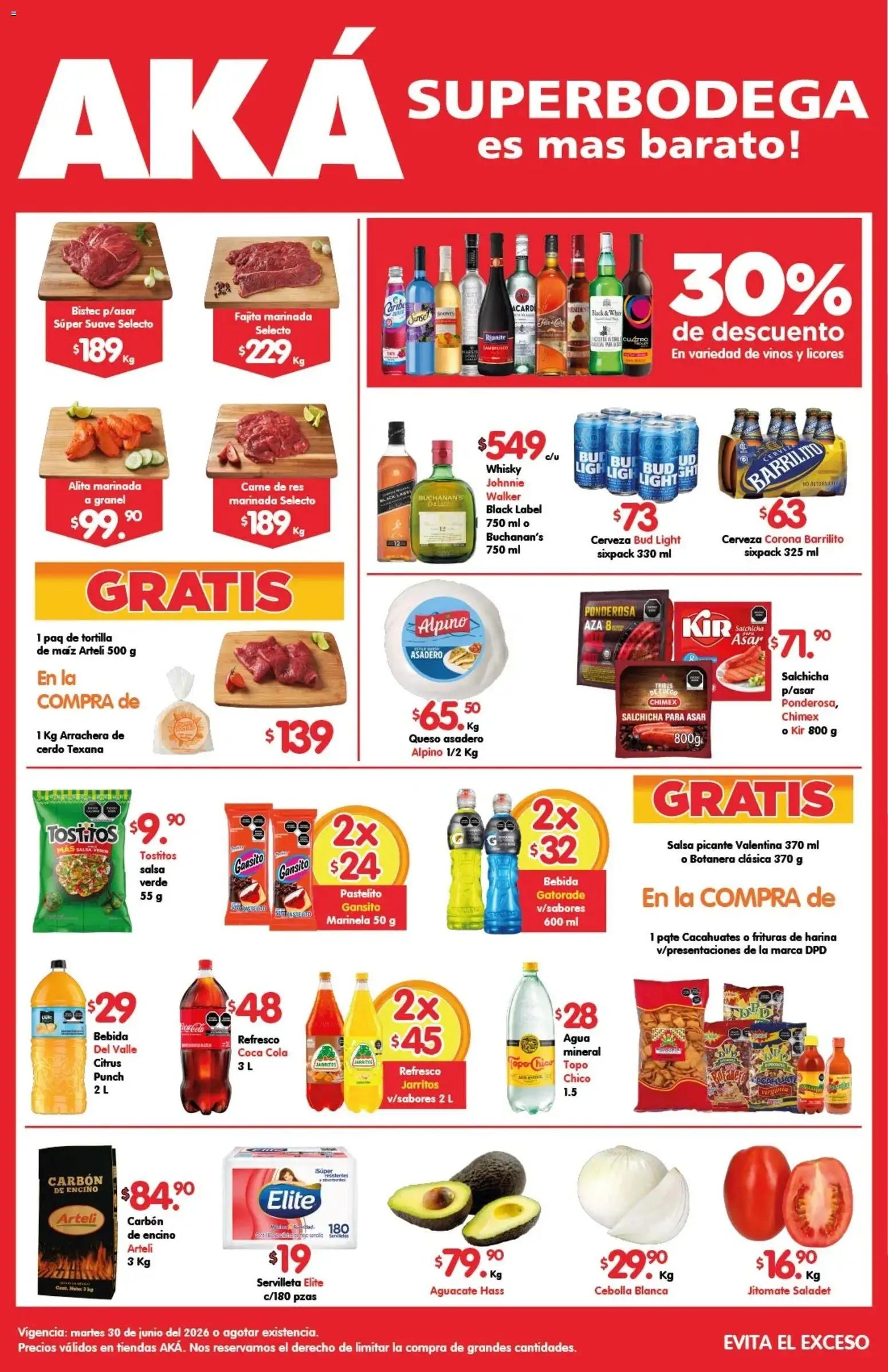 Arteli oferta desde 30/06/2026 Arteli folleto Aká Super Bodega