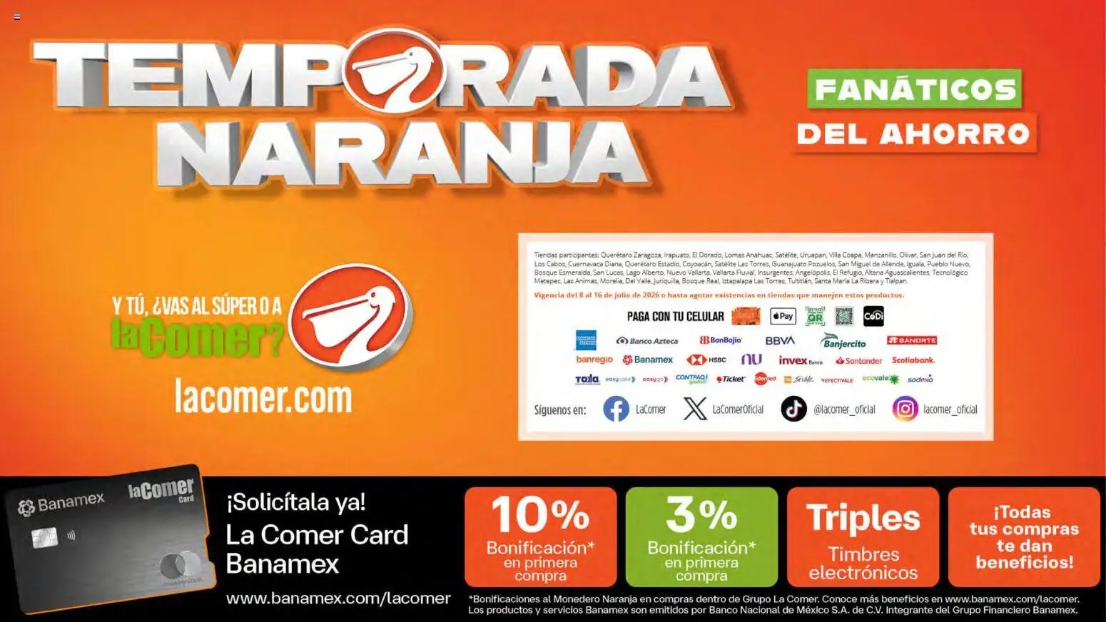 La Comer oferta desde 08/07/2026 La Comer folleto