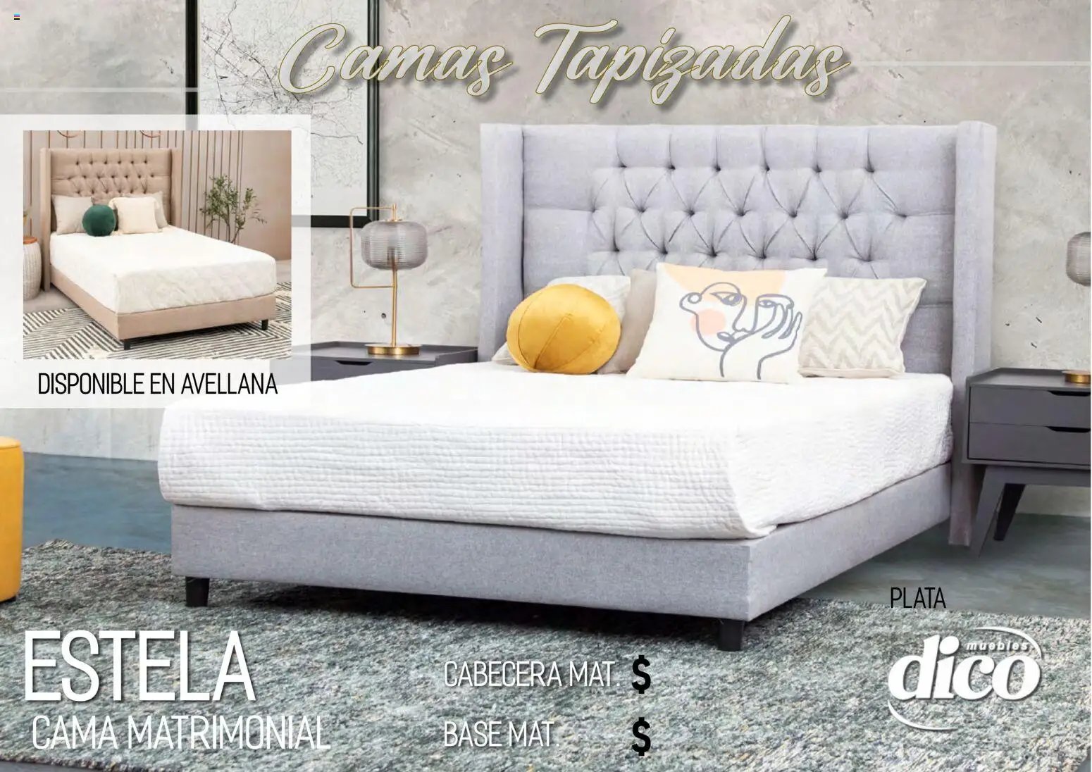 Muebles Dico oferta desde 01/04/2026 Muebles Dico catálogo Camas tapizadas 