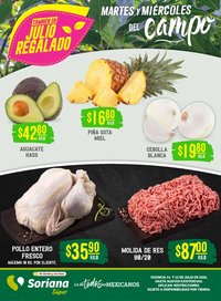 Soriana oferta desde 14/07/2026 Soriana Martes y Miércoles del Campo Súper: BCS, Son y Sin