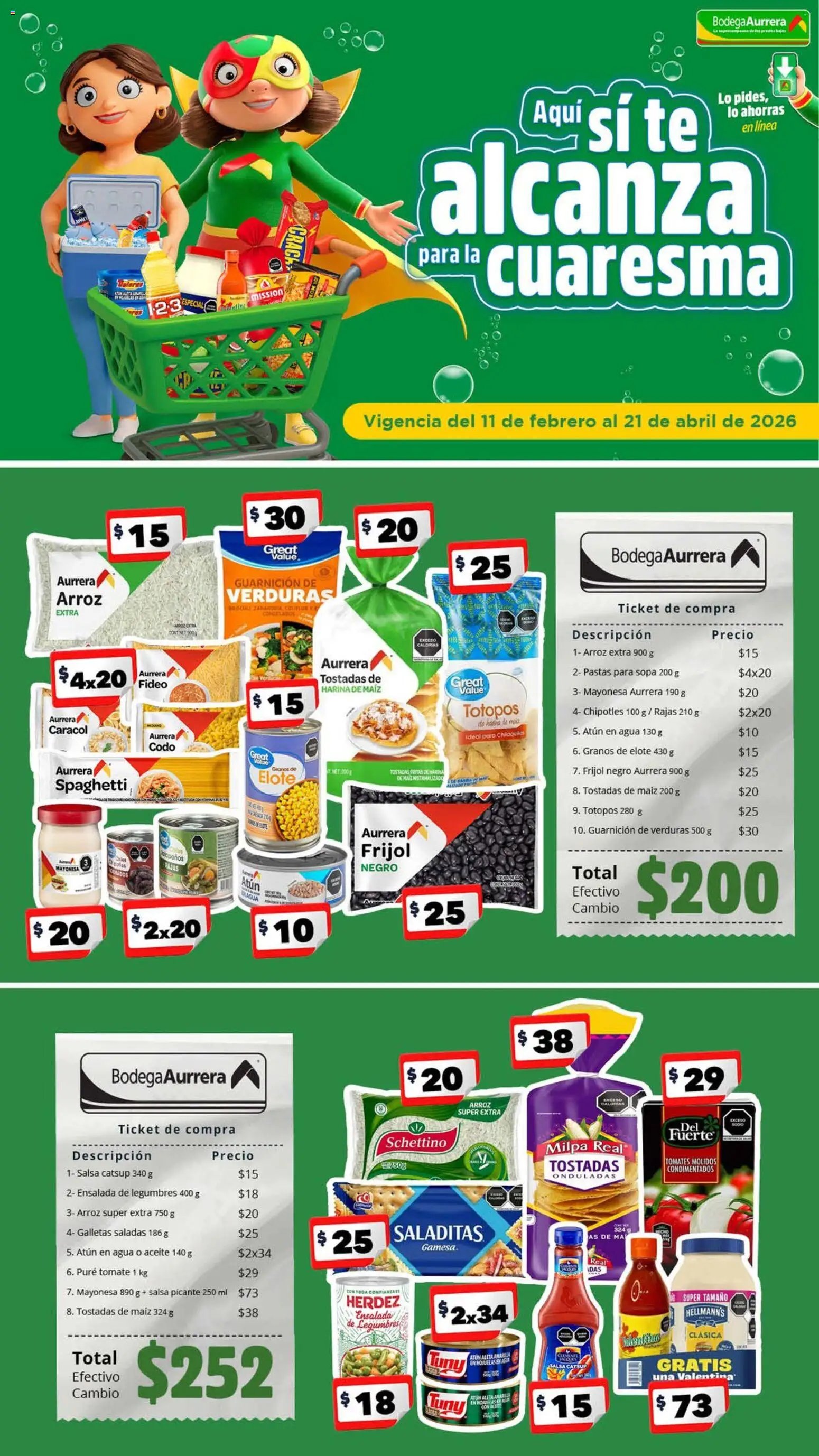 Bodega Aurrerá oferta desde 11/02/2026 Folleto Aquí sí te alcanza para la cuaresma (2026-02-11 - 2026-04-21)