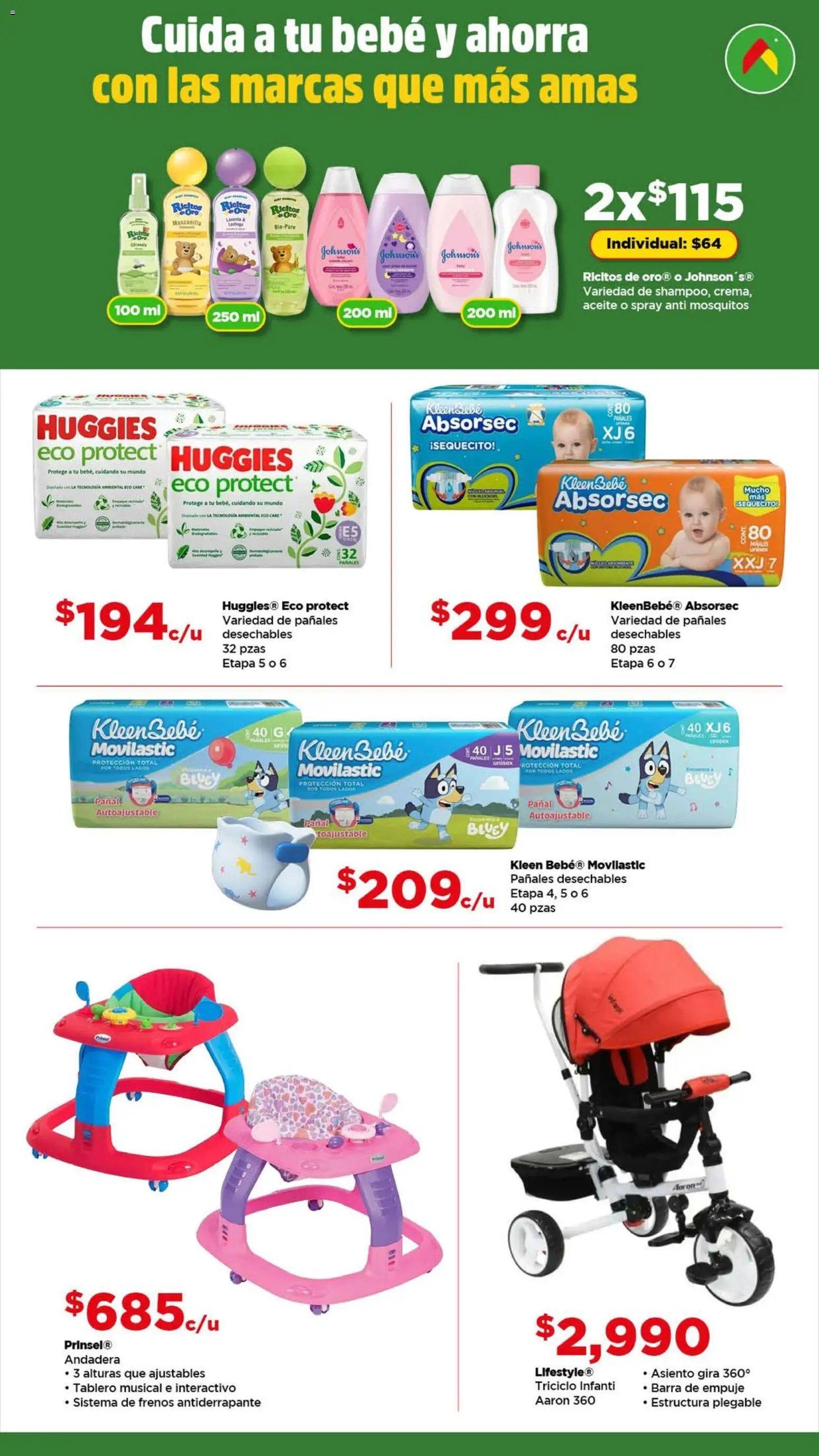 Bodega Aurrerá oferta desde 22/04/2026 Bodega Aurrerá folleto Cuida a tu bebé y a toda tu familia  (2026-04-22 - 2026-06-02)