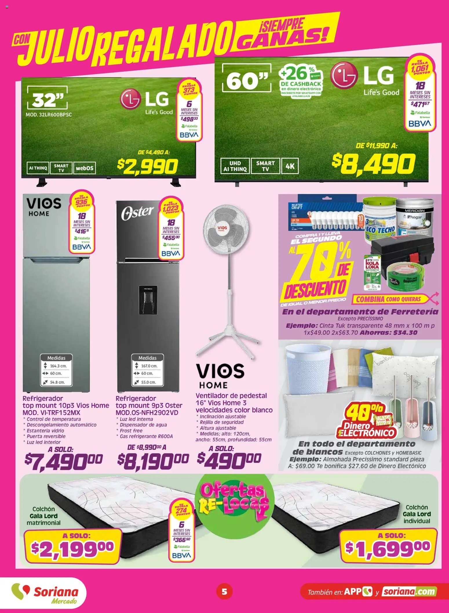 Soriana oferta desde 26/06/2026 Soriana Julio Regalado Mercado Nacional
