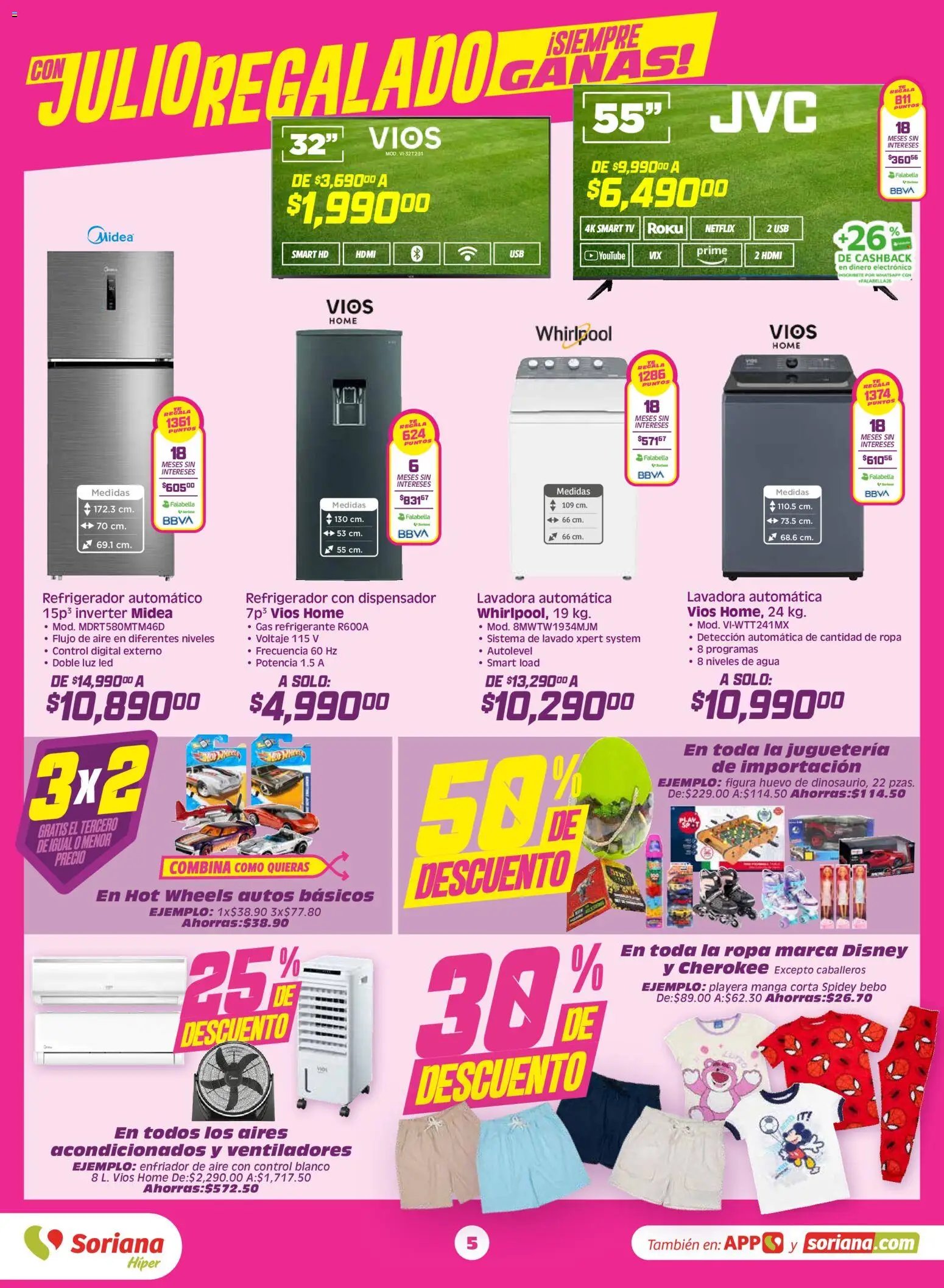 Soriana oferta desde 19/06/2026 Soriana Julio Regalado Híper Nacional