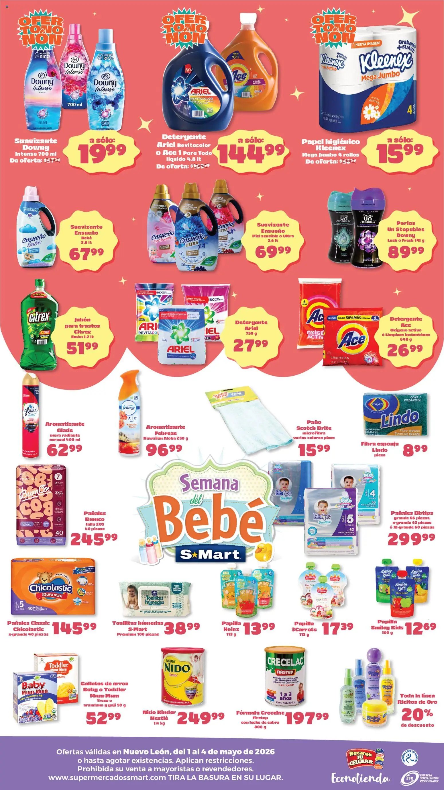 S-Mart oferta desde 01/05/2026 S-Mart folleto Ofertas de feria Monterrey (2026-05-01 - 2026-05-04)