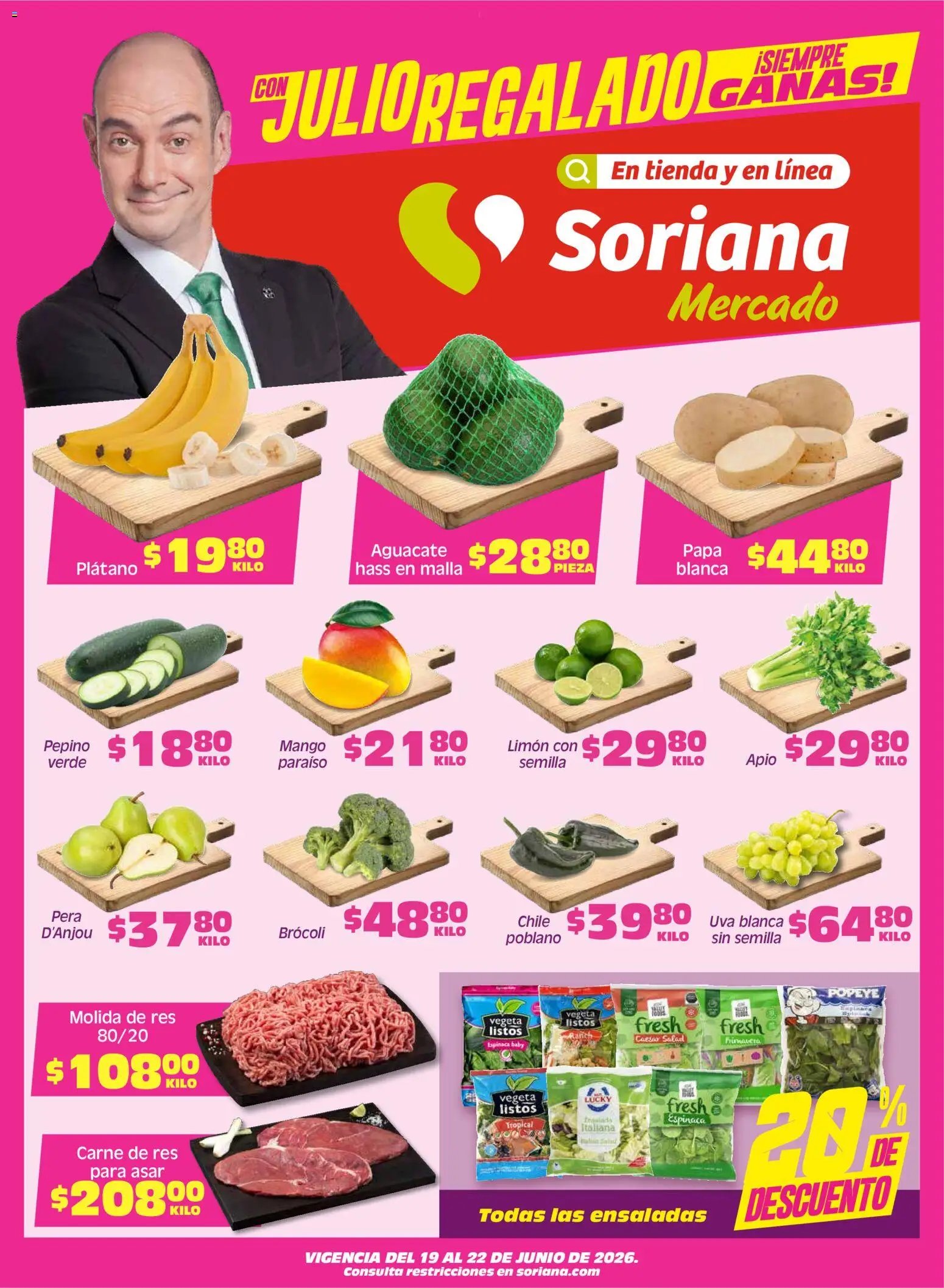 Soriana oferta desde 19/06/2026 Soriana Fin de Semana Mercado: Coah, Chih y Dur