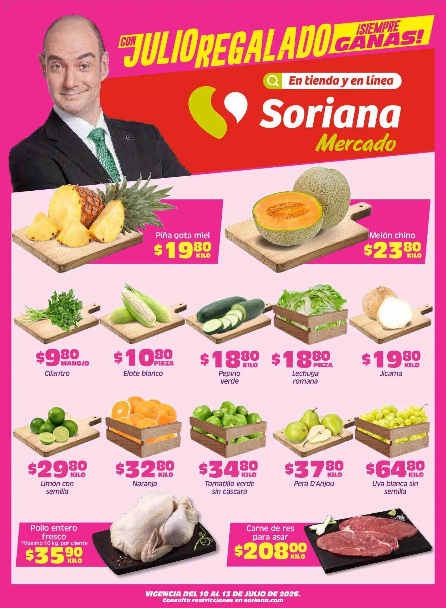Soriana oferta desde 10/07/2026 Soriana Fin de Semana Mercado: Son y Sin