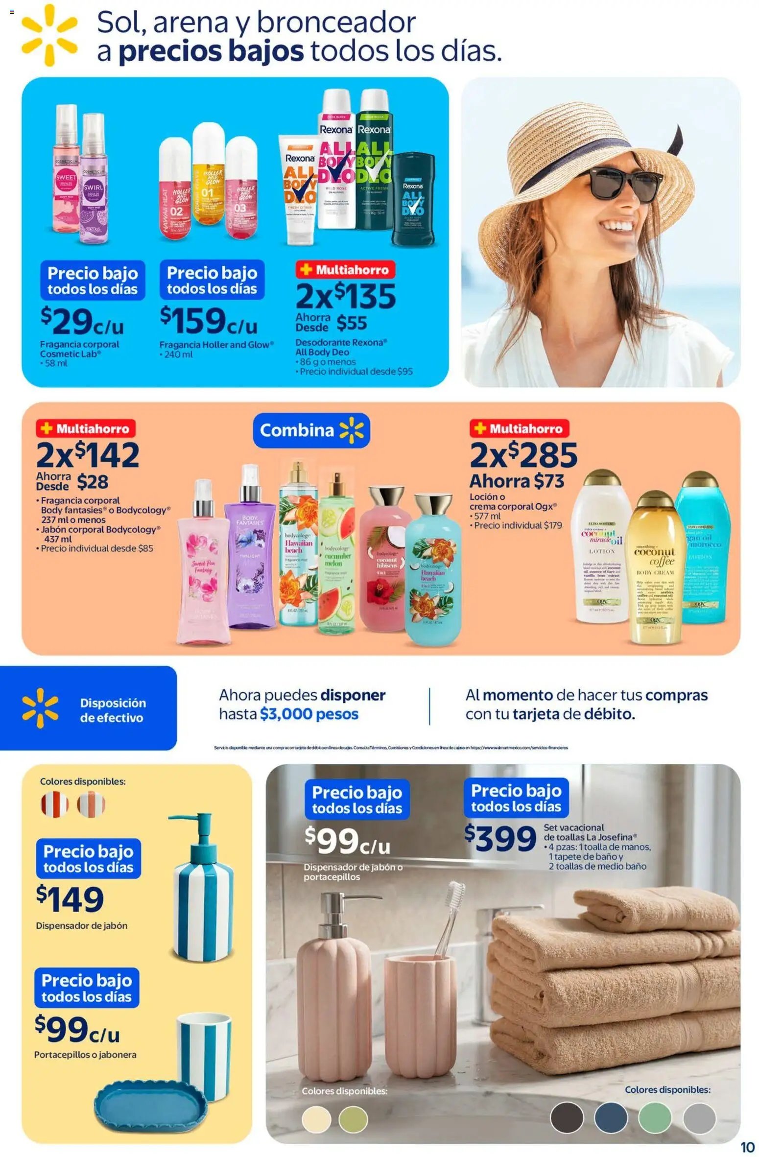 Walmart oferta desde 05/03/2026 Walmart folleto Sol, arena y bronceador a precios bajos (2026-03-05 - 2026-04-12)
