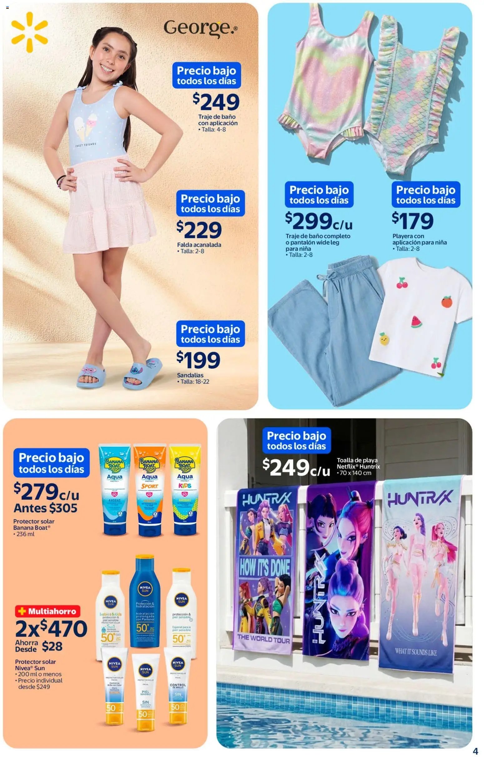 Walmart oferta desde 05/03/2026 Walmart folleto Sol, arena y bronceador a precios bajos (2026-03-05 - 2026-04-12)