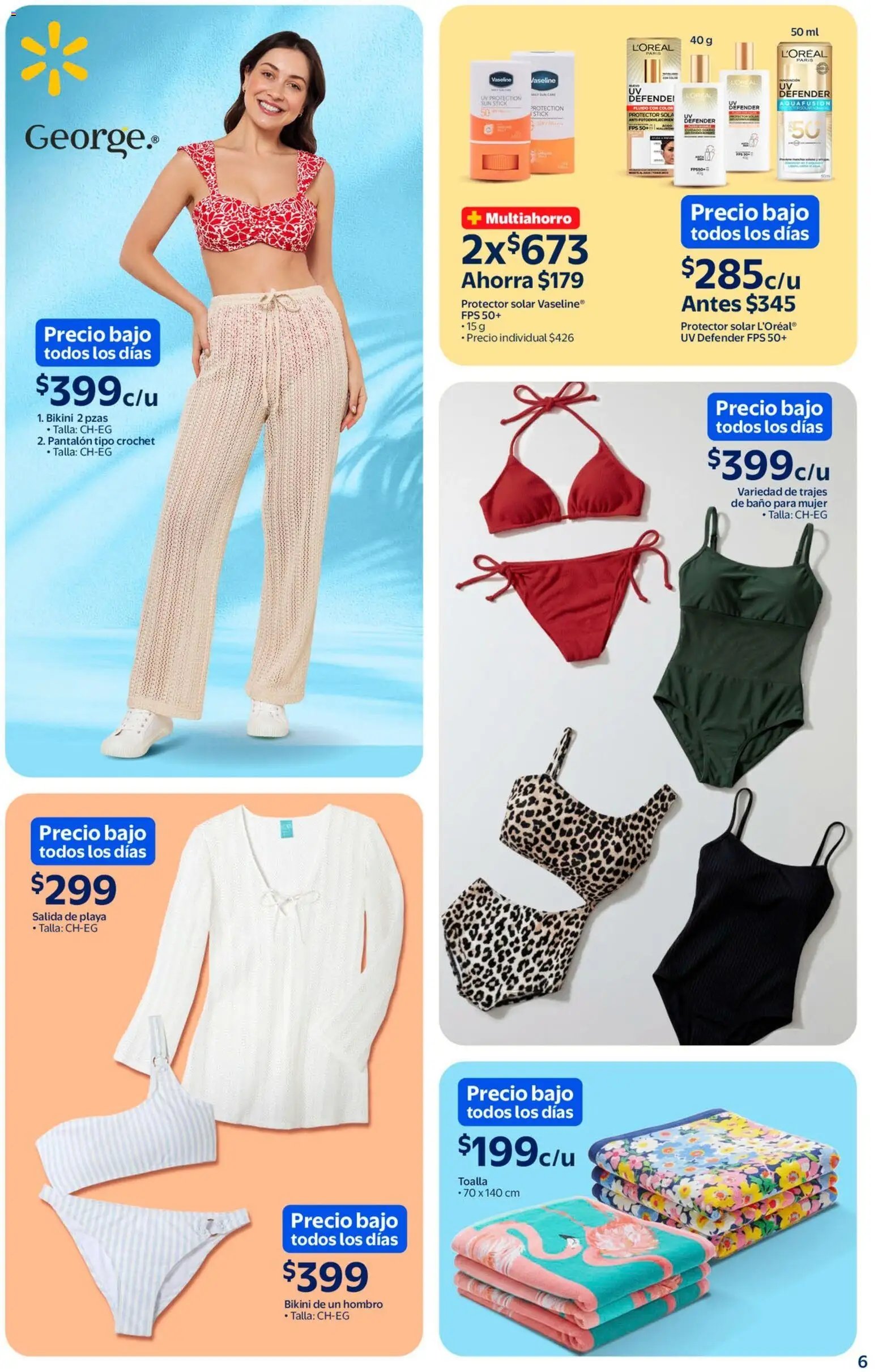 Walmart oferta desde 05/03/2026 Walmart folleto Sol, arena y bronceador a precios bajos (2026-03-05 - 2026-04-12)