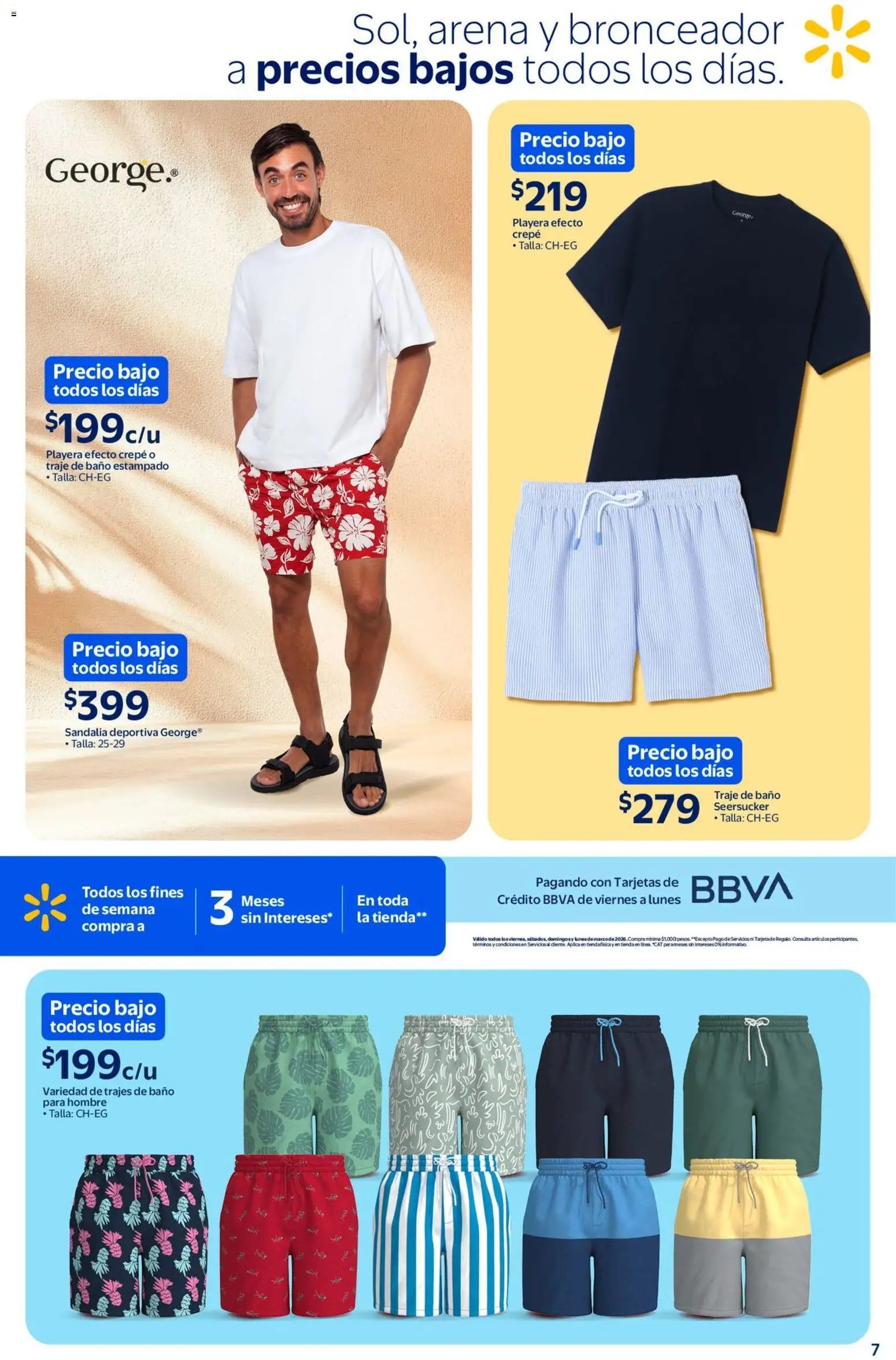 Walmart oferta desde 05/03/2026 Walmart folleto Sol, arena y bronceador a precios bajos (2026-03-05 - 2026-04-12)