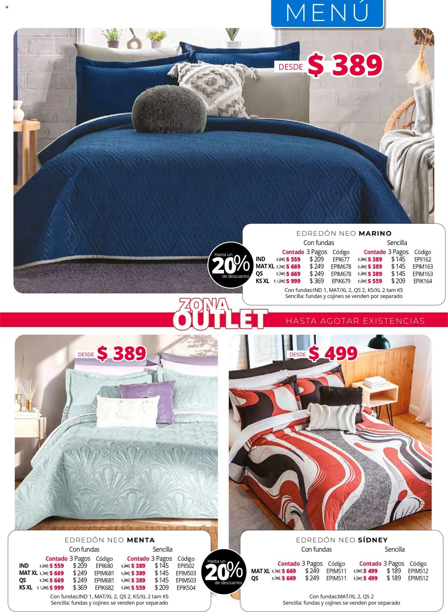 Colchas Concord oferta desde 01/05/2026 Colchas Concord catálogo