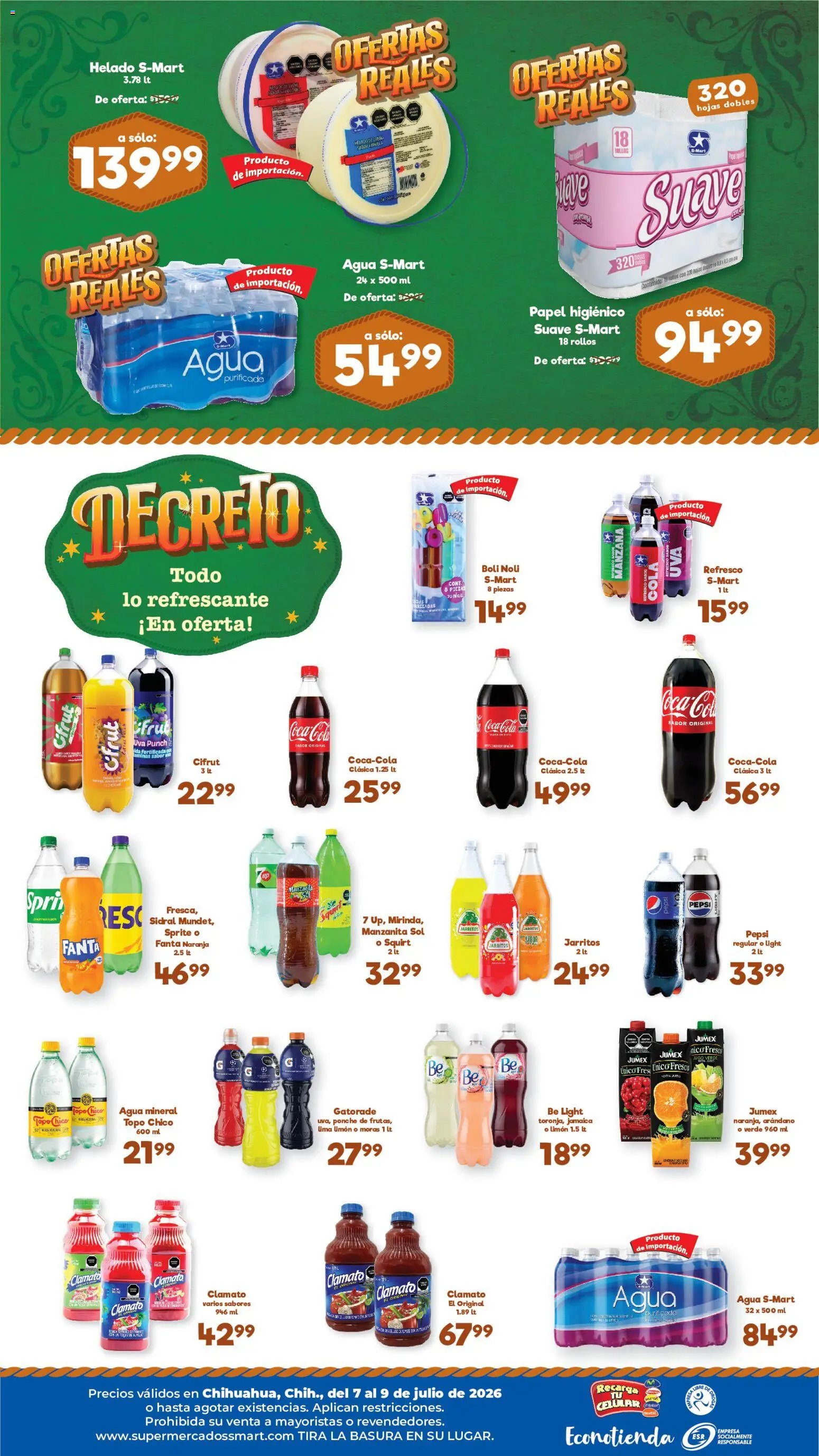 S-Mart oferta desde 07/07/2026 S-Mart folleto Ofertas de feria Chihuahua