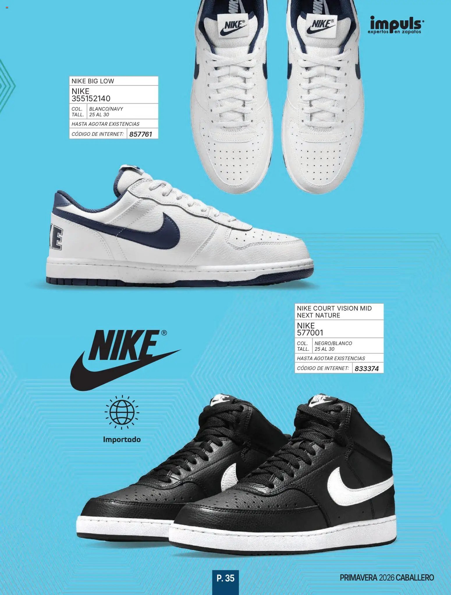Impuls oferta desde 01/01/2026 Catálogo Caballero