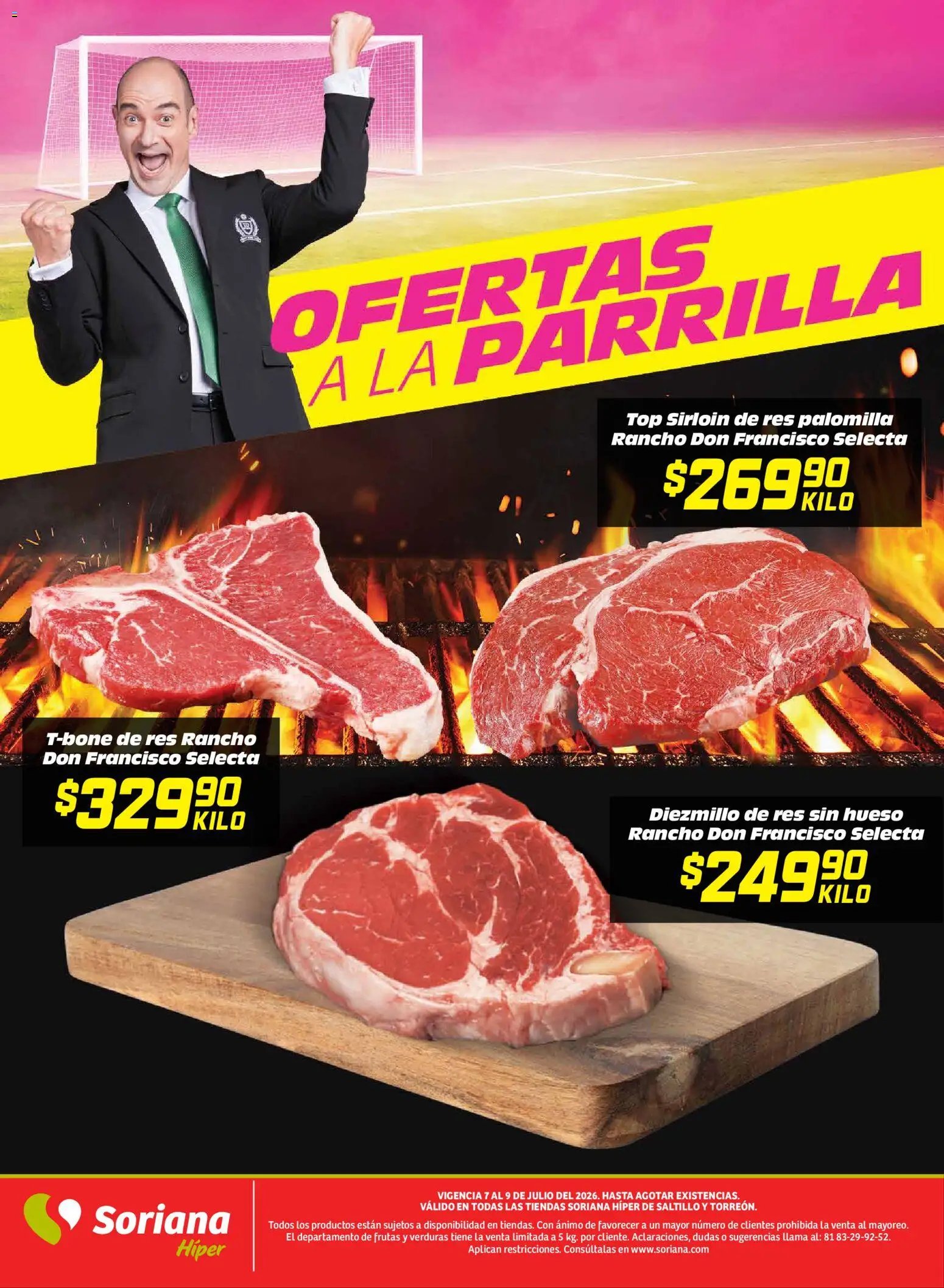 Soriana oferta desde 07/07/2026 Soriana Martes y Miércoles del Campo Híper: Saltillo y Torreón