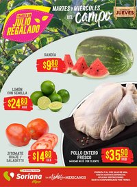 Soriana oferta desde 07/07/2026 Soriana Martes y Miércoles del Campo Híper: Saltillo y Torreón