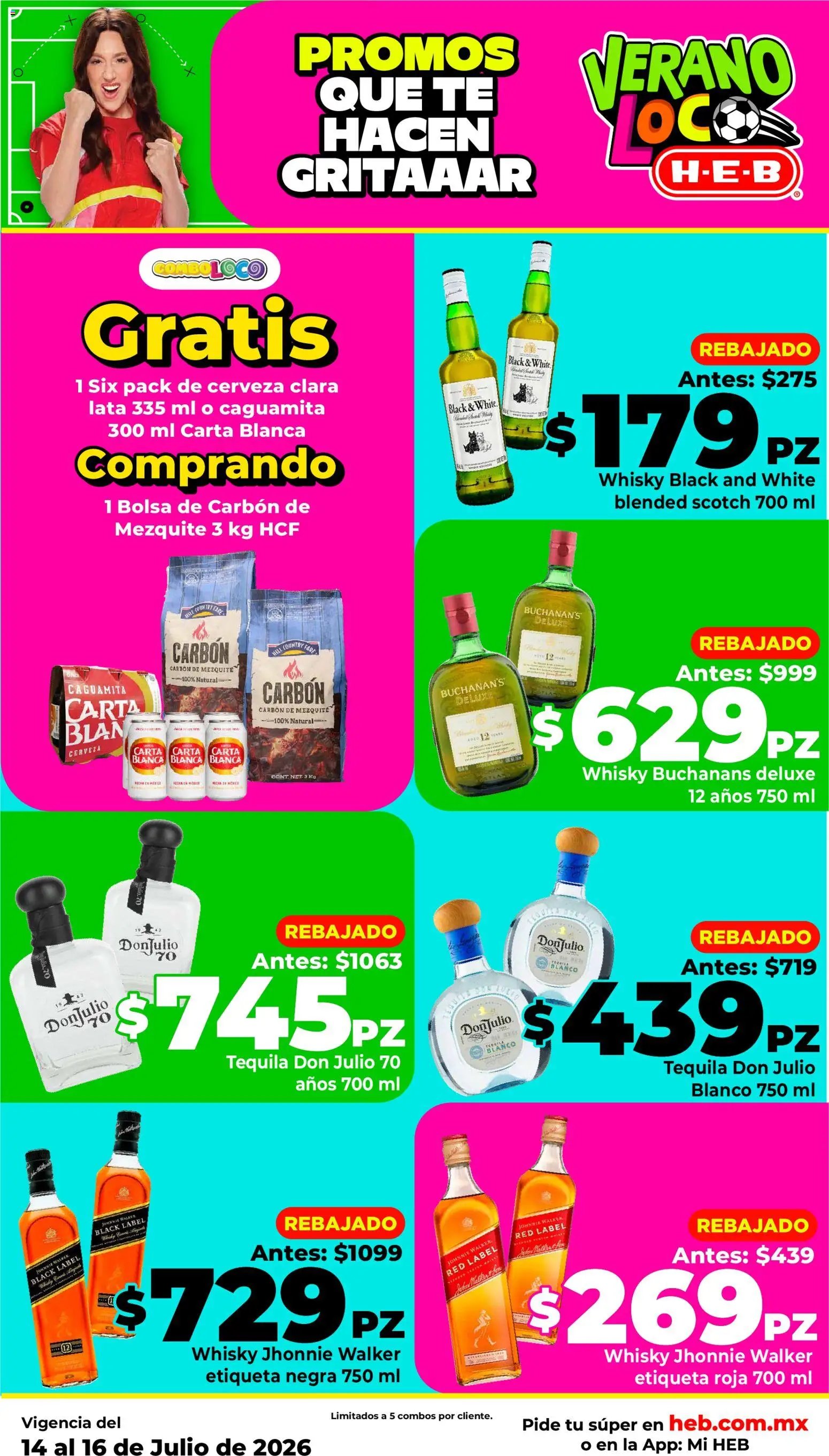 H-E-B oferta desde 14/07/2026 H-E-B folleto Las promos más locas