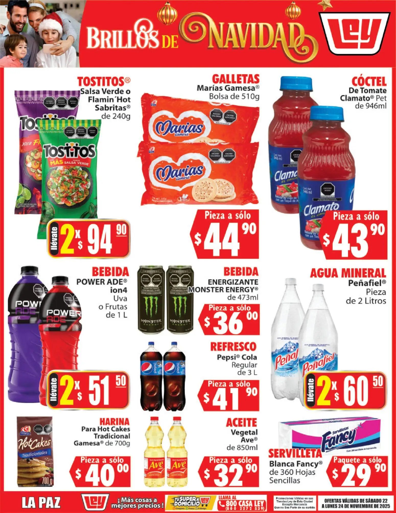 Casa Ley oferta desde 22/11/2025 Folleto Brillos de Navidad (2025-11-22 - 2025-11-24)