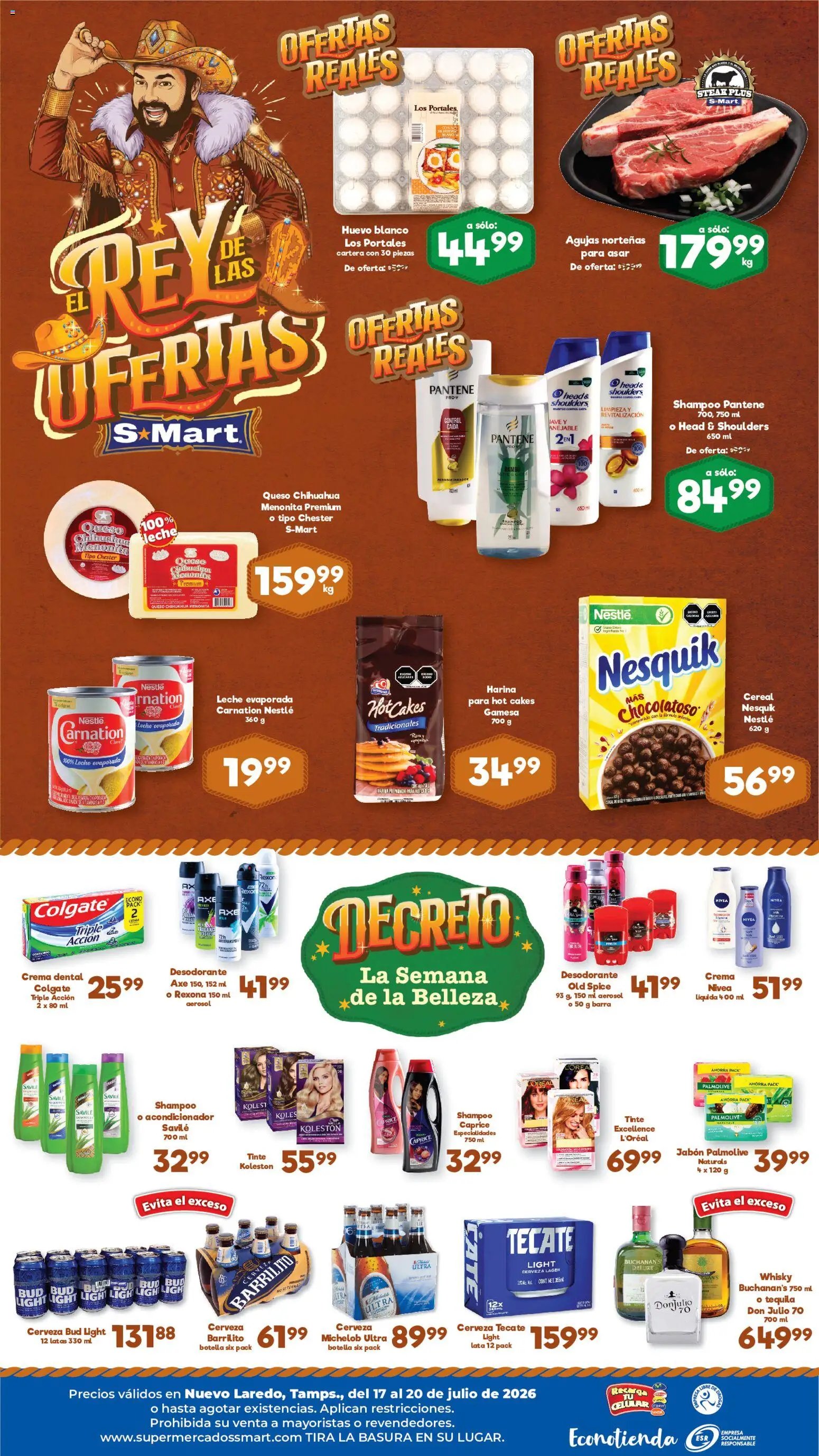 S-Mart oferta desde 17/07/2026 S-Mart folleto Nuevo Laredo