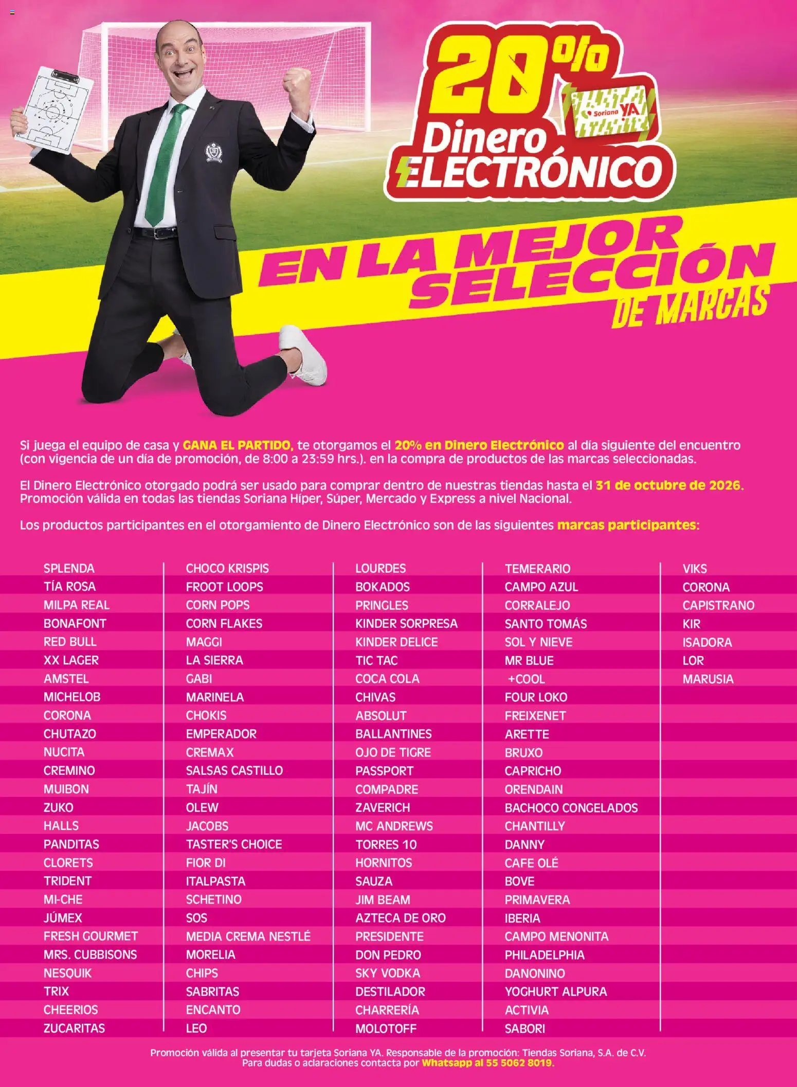 Soriana oferta desde 25/06/2026 Soriana Dinero electrónico marcas seleccionadas